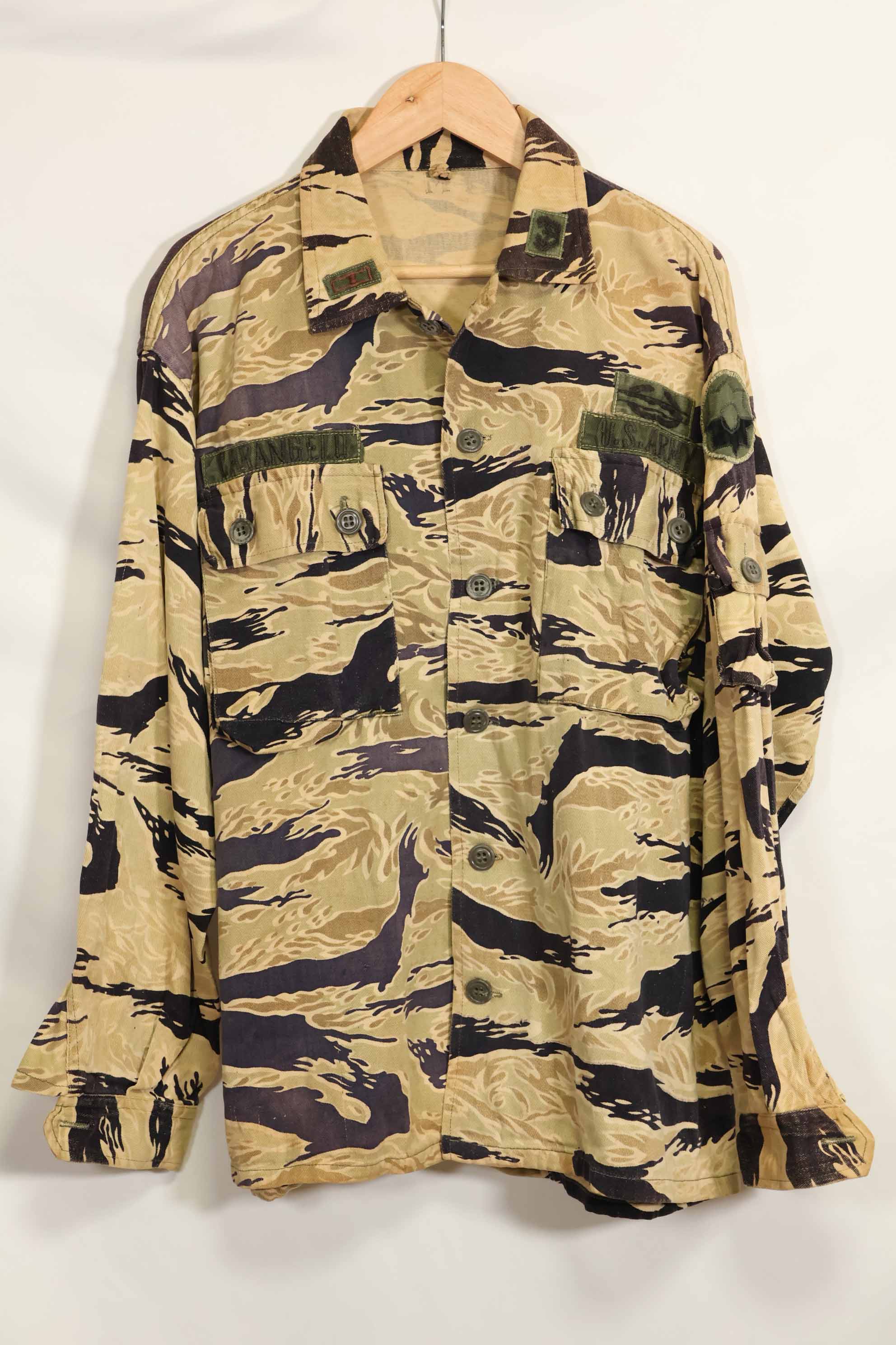 1960年代　初期　ゴールドタイガー　タイガーストライプシャツ　パッチ付　USカット　M　中古品