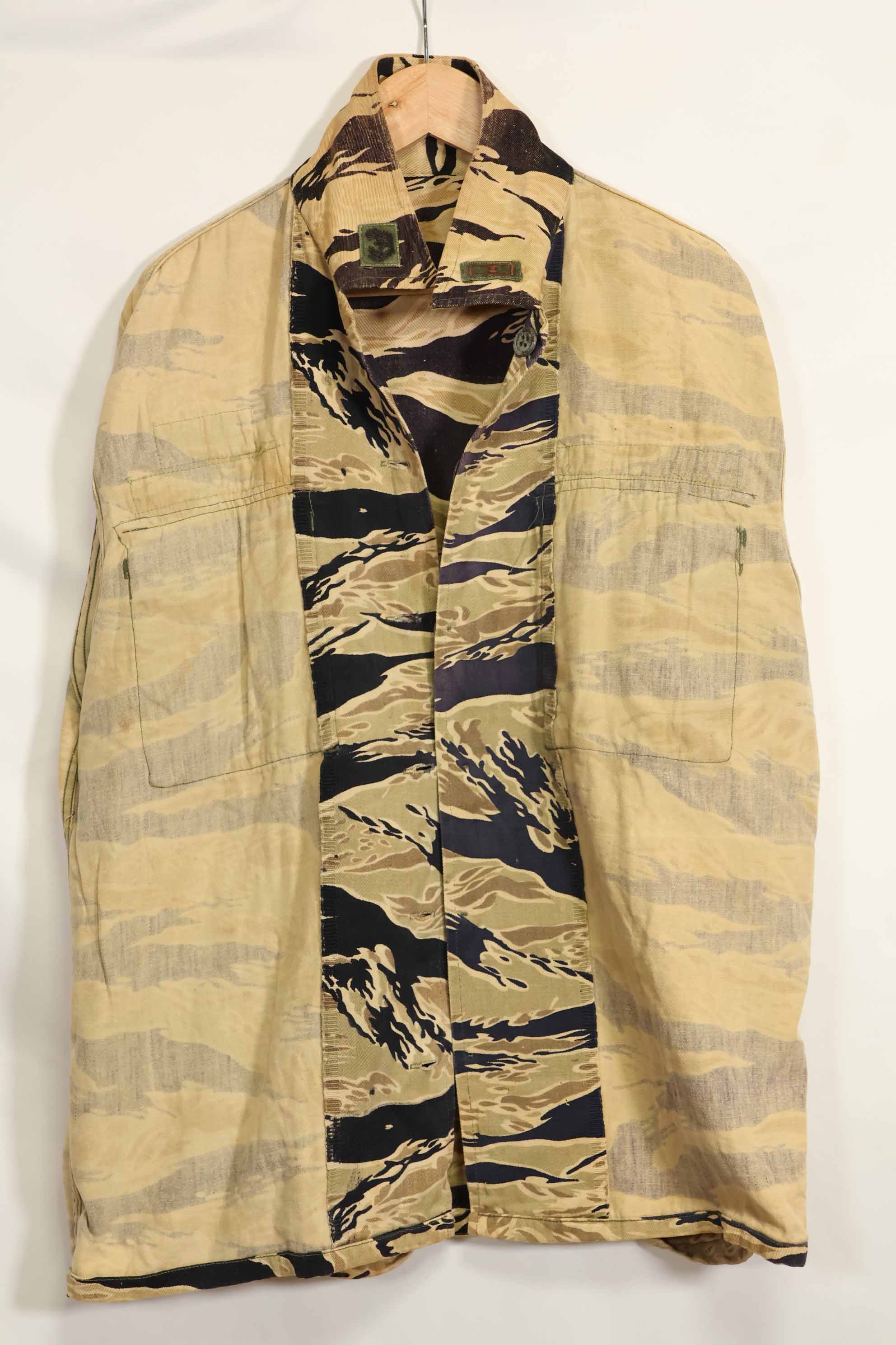 1960年代　初期　ゴールドタイガー　タイガーストライプシャツ　パッチ付　USカット　M　中古品