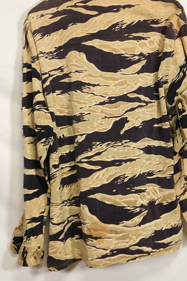 1960年代　初期　ゴールドタイガー　タイガーストライプシャツ　パッチ付　USカット　M　中古品