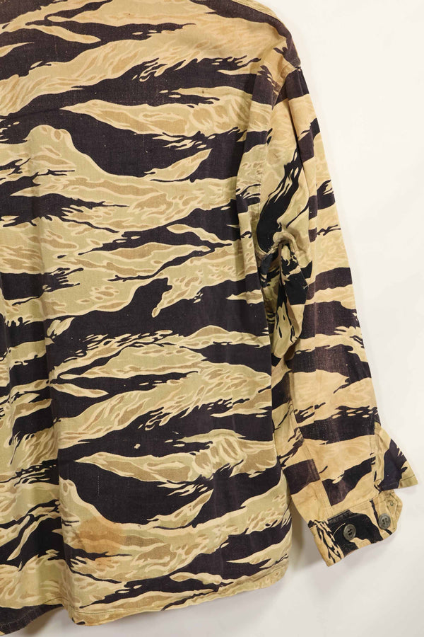 1960年代　初期　ゴールドタイガー　タイガーストライプシャツ　パッチ付　USカット　M　中古品