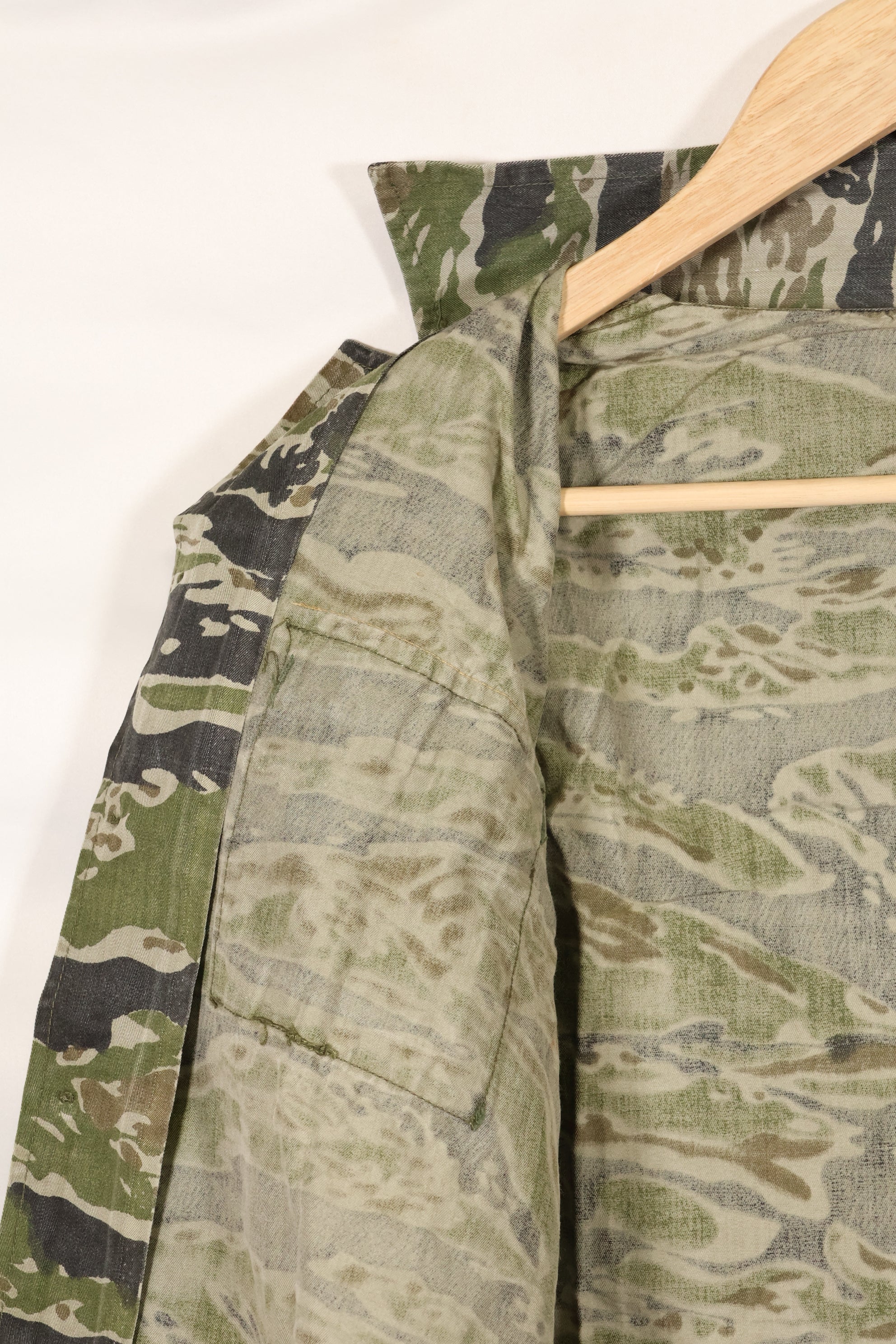 1960年代　タイガーストライプ　シャツ　CIDGパターン　状態良い　中古品