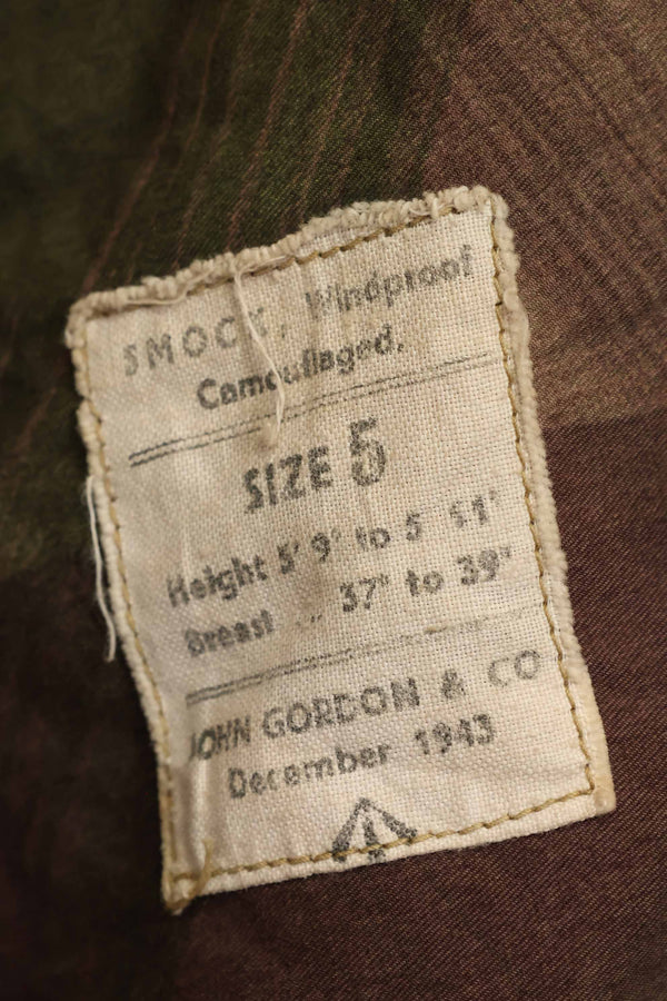 1943年製　イギリス軍　SAS　WINDPROOF　スモック　ジッパー改造　インドシナ戦争　中古品