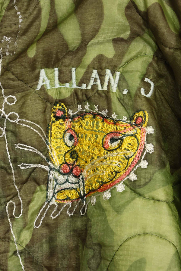 1969年〜70年　ベトナム戦争　ERDL迷彩ポンチョ製　ツアージャケット　ベトジャン　QUINHON　中古品