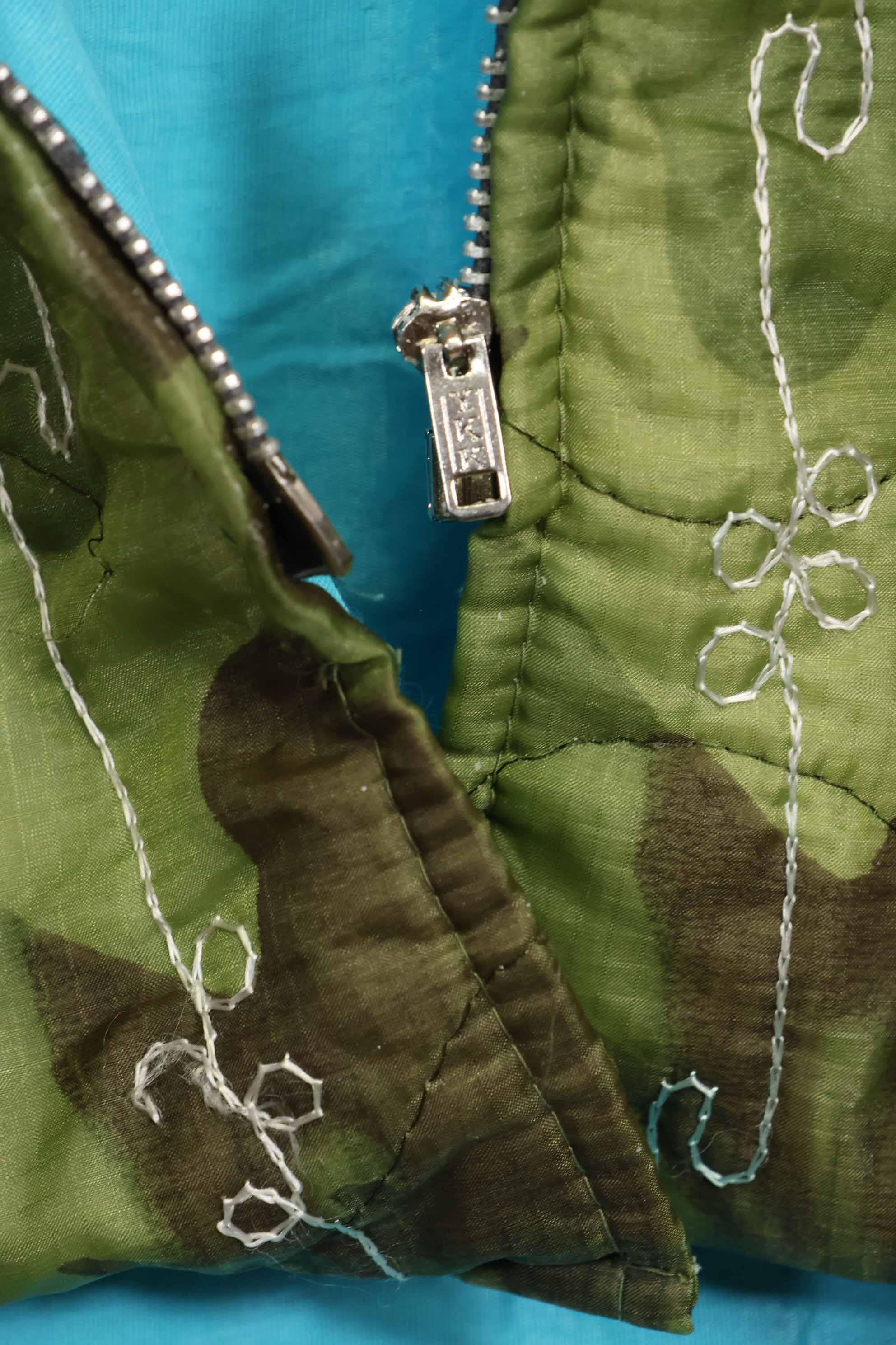 1969年〜70年　ベトナム戦争　ERDL迷彩ポンチョ製　ツアージャケット　ベトジャン　QUINHON　中古品