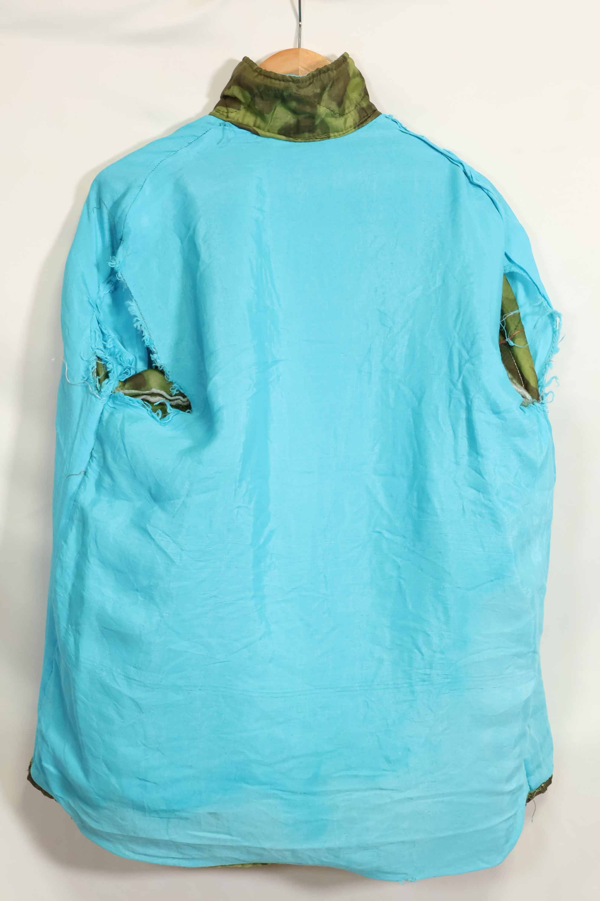 1969年〜70年　ベトナム戦争　ERDL迷彩ポンチョ製　ツアージャケット　ベトジャン　QUINHON　中古品