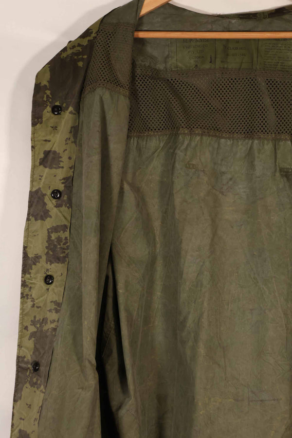 実物　1967年製　オーストラリア軍　迷彩レインコート　中古品　E