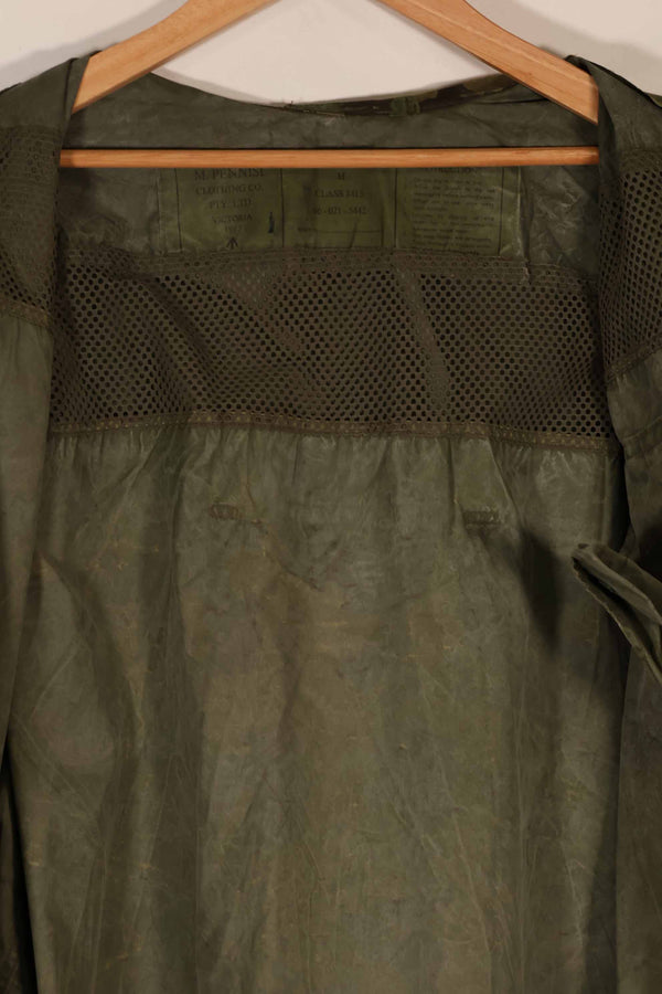 実物　1967年製　オーストラリア軍　迷彩レインコート　中古品　E