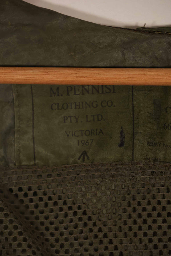 実物　1967年製　オーストラリア軍　迷彩レインコート　中古品　E