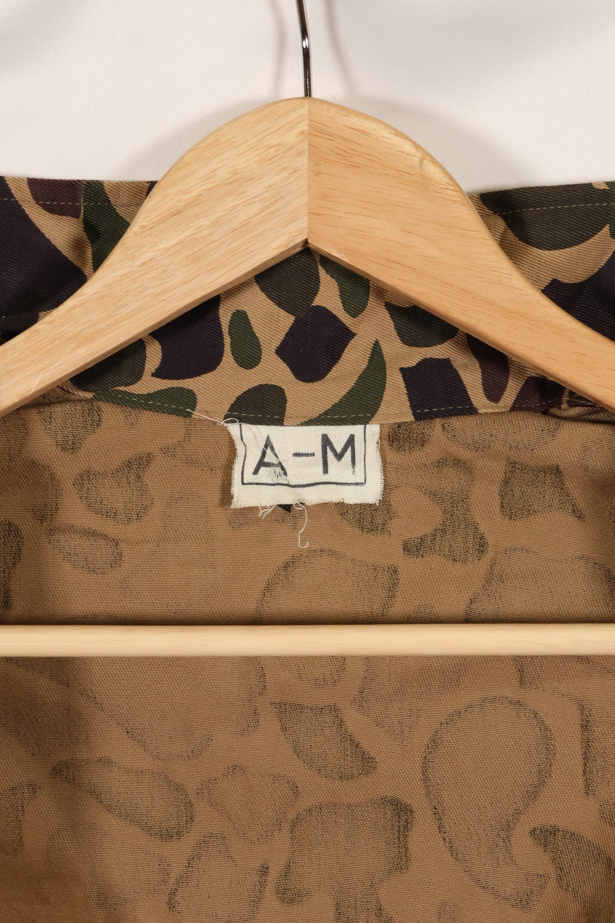 1960年代前半　デッドストック　A-M　CIDG　ベオガム迷彩　Asian カット　シャツ　