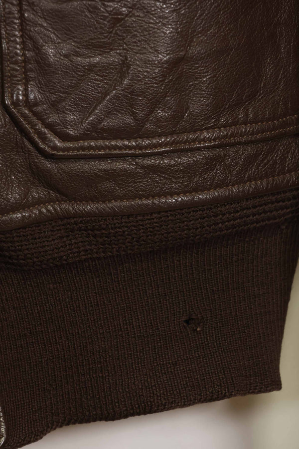 1960年代　アメリカ海軍　G-1　フライトジャケット　サイズ42　スヌーピーローカルペイント　中古品