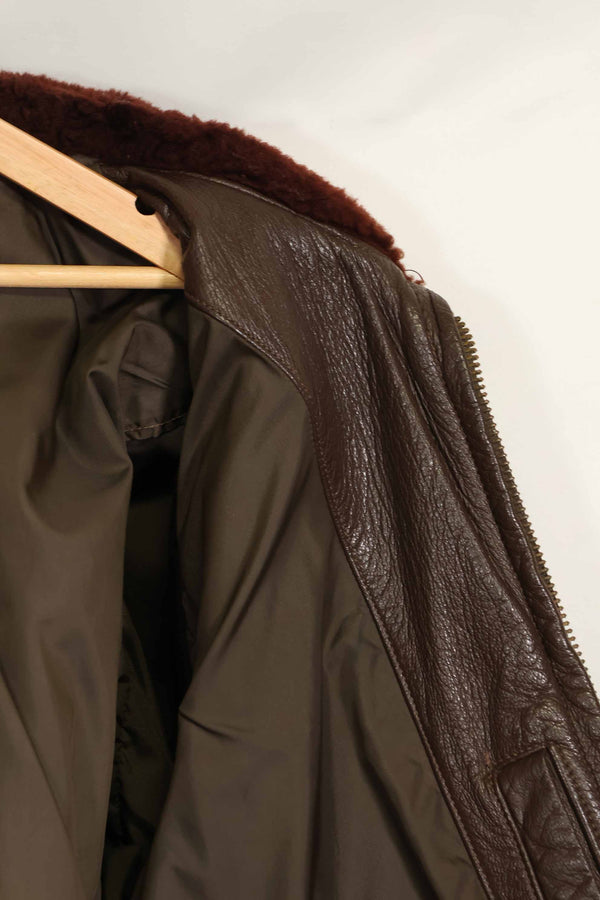 1960年代　アメリカ海軍　G-1　フライトジャケット　サイズ42　スヌーピーローカルペイント　中古品