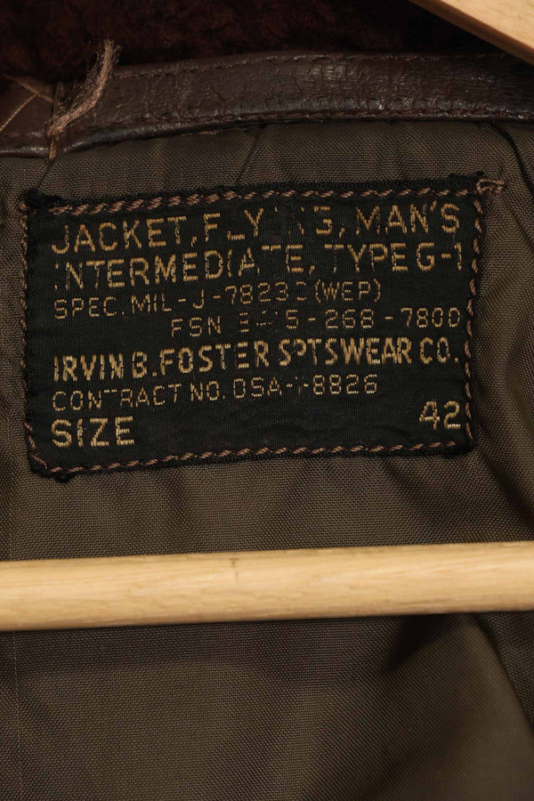 1960年代　アメリカ海軍　G-1　フライトジャケット　サイズ42　スヌーピーローカルペイント　中古品