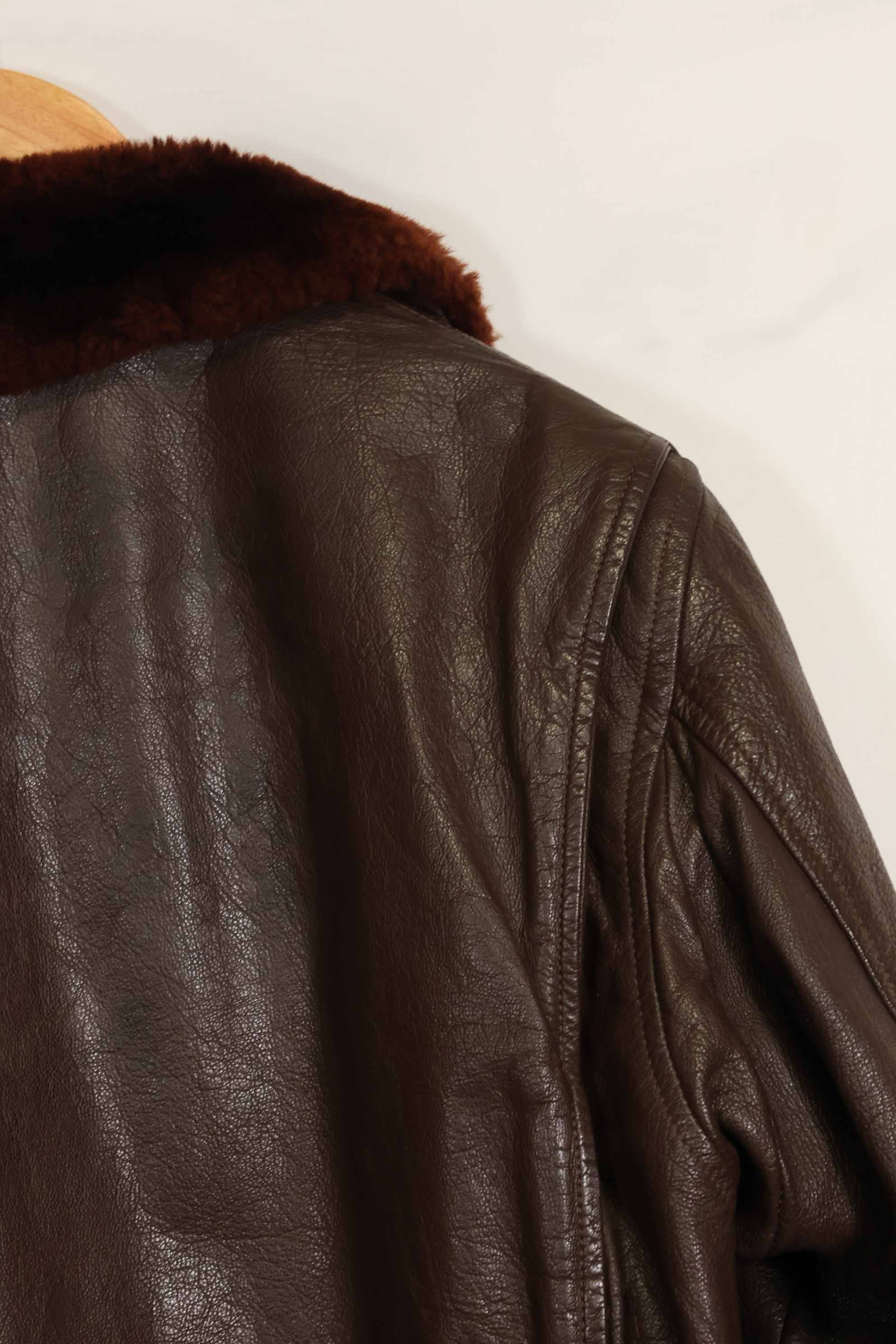 1960年代　アメリカ海軍　G-1　フライトジャケット　サイズ42　スヌーピーローカルペイント　中古品