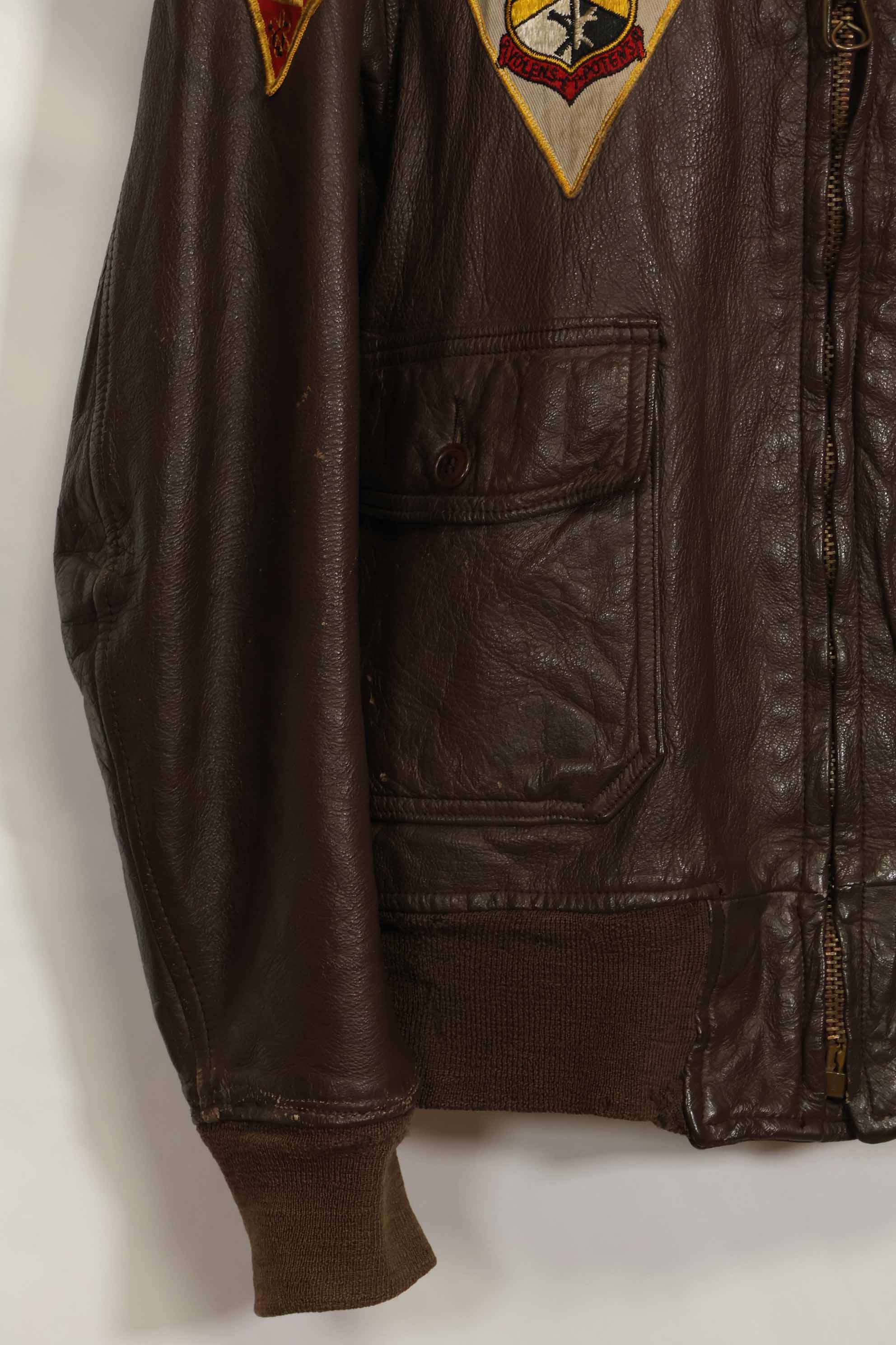 1960年代　アメリカ海軍　G-1　フライトジャケット　ラベル欠損　初付けパッチ付き　中古品