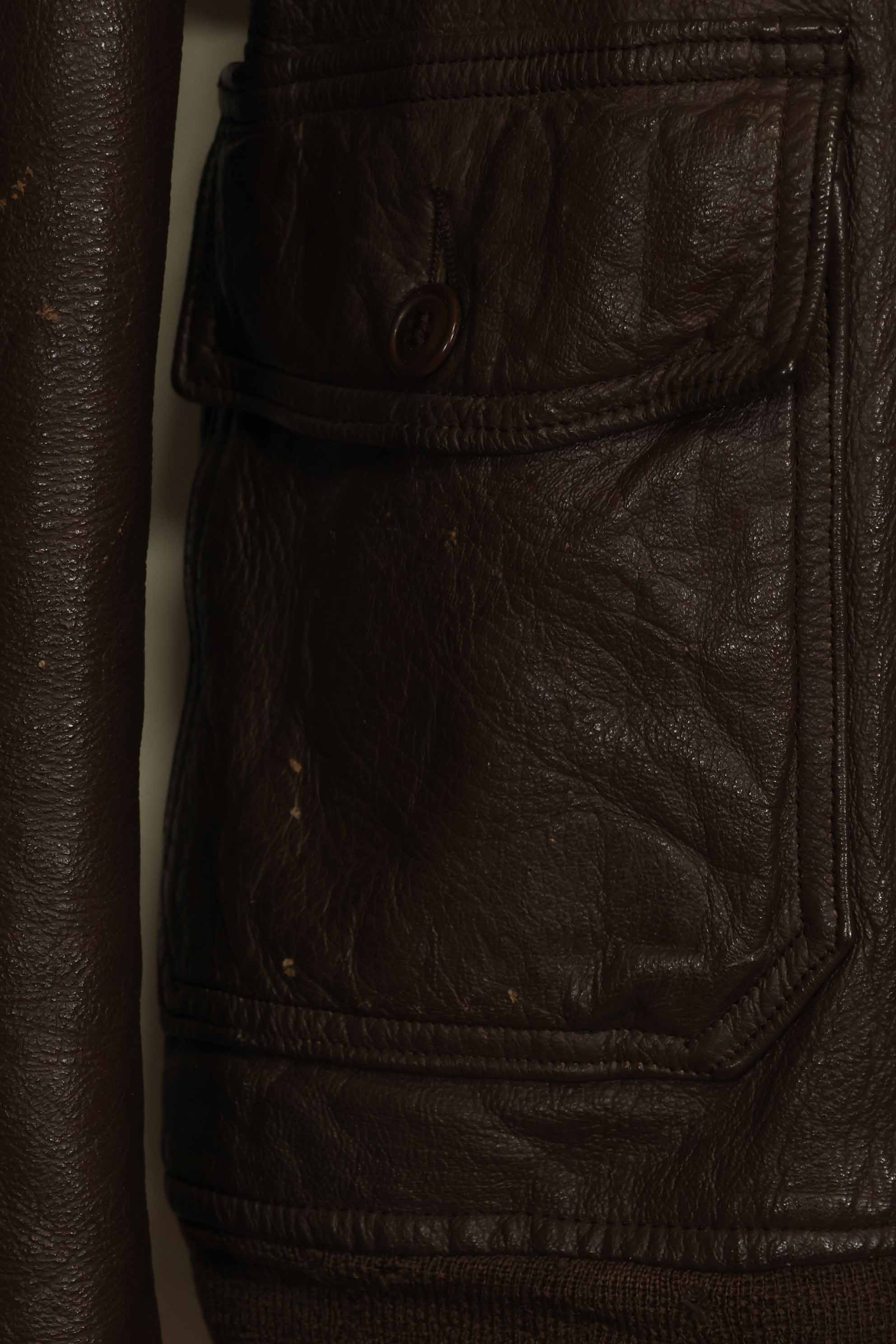 1960年代　アメリカ海軍　G-1　フライトジャケット　ラベル欠損　初付けパッチ付き　中古品