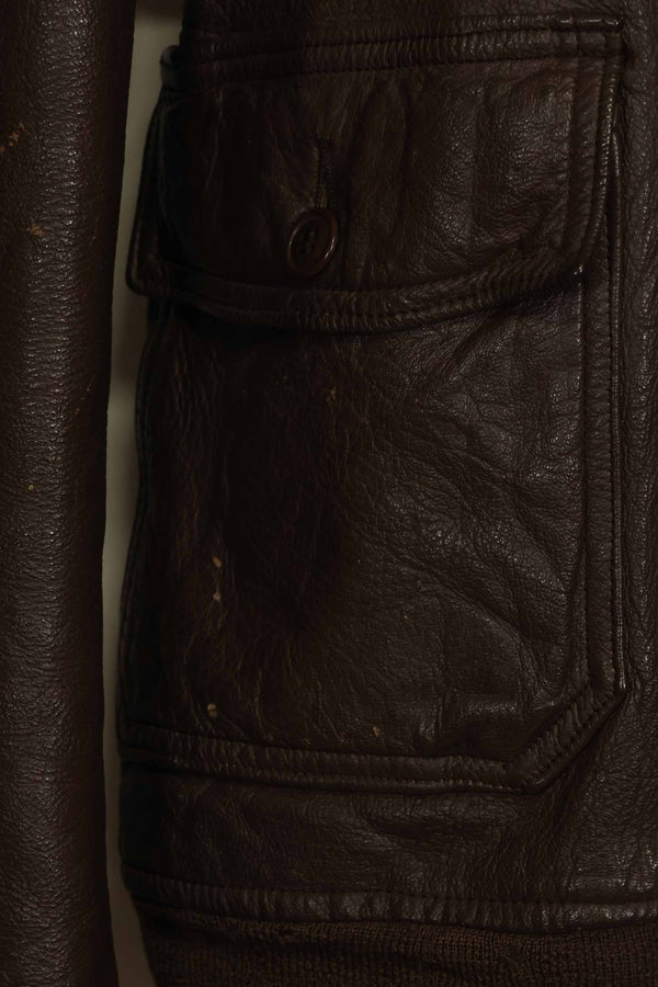 1960年代　アメリカ海軍　G-1　フライトジャケット　ラベル欠損　初付けパッチ付き　中古品