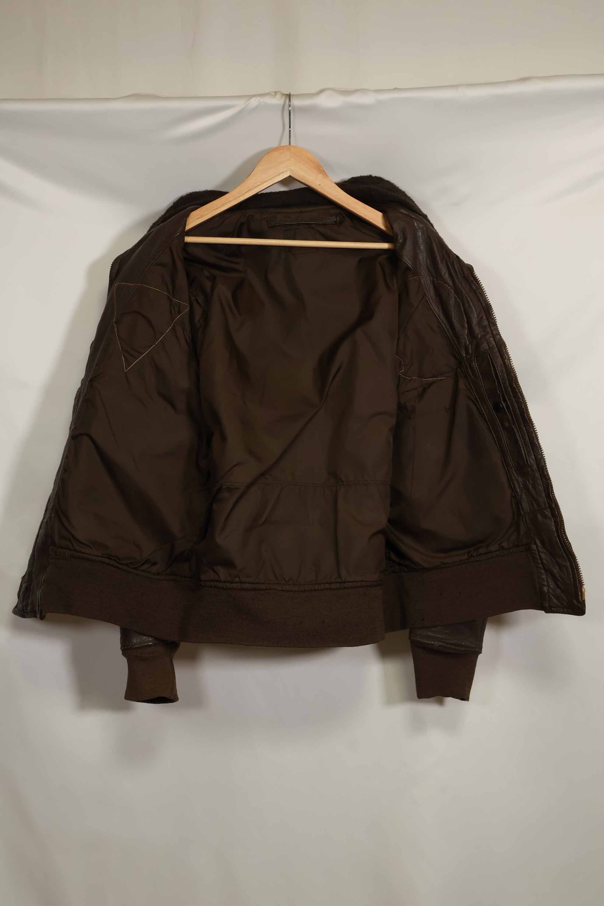 1960年代　アメリカ海軍　G-1　フライトジャケット　ラベル欠損　初付けパッチ付き　中古品