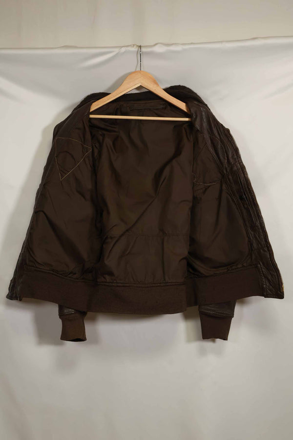 1960年代　アメリカ海軍　G-1　フライトジャケット　ラベル欠損　初付けパッチ付き　中古品