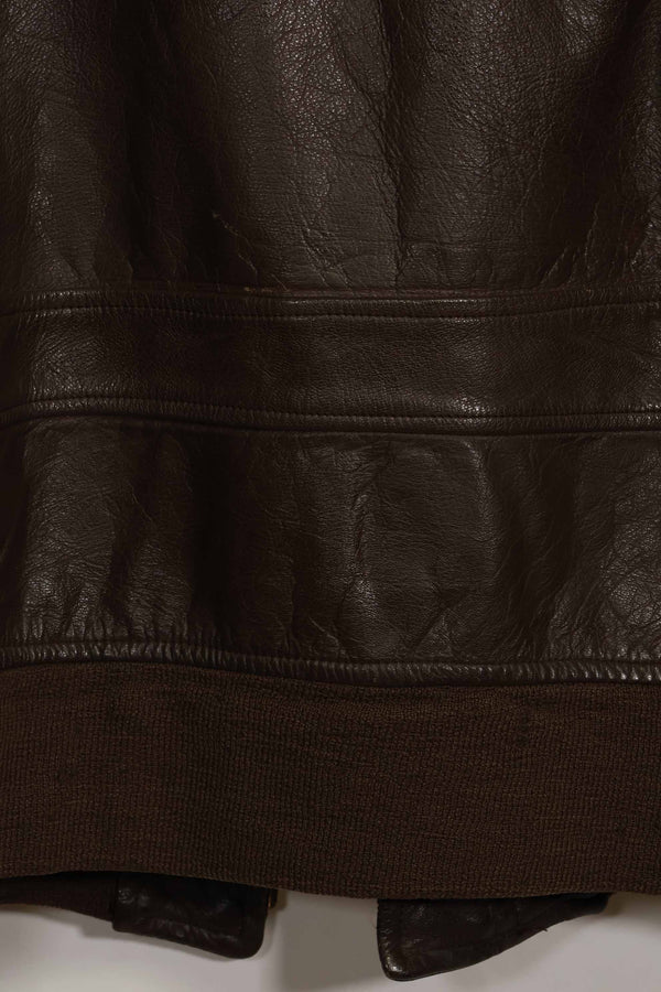 1960年代　アメリカ海軍　G-1　フライトジャケット　ラベル欠損　初付けパッチ付き　中古品