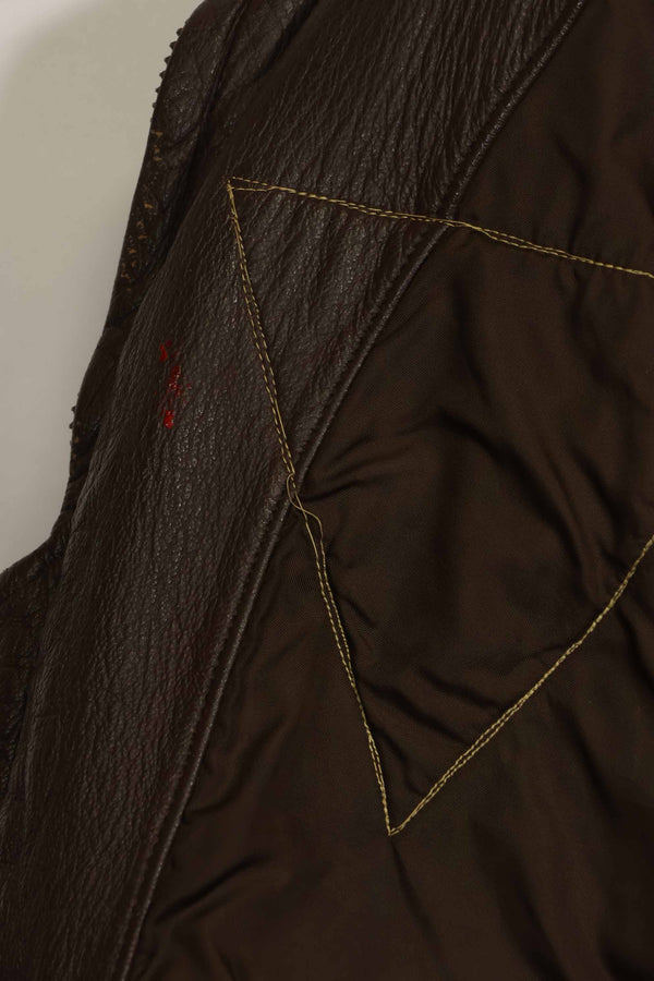 1960年代　アメリカ海軍　G-1　フライトジャケット　ラベル欠損　初付けパッチ付き　中古品