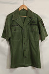 1960年代　元グリーンベレー兵士放出　OG-107　ユーティリティシャツ　初付け　パッチ付き　中古品　A