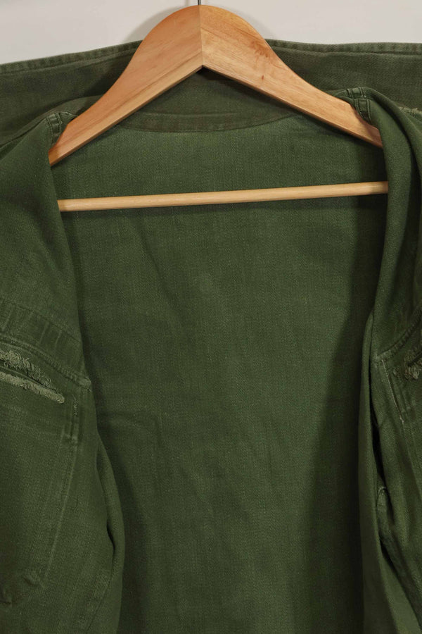 1960年代　元グリーンベレー兵士放出　OG-107　ユーティリティシャツ　初付け　パッチ付き　中古品　A