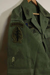 1960年代　元グリーンベレー兵士放出　OG-107　ユーティリティシャツ　初付け　パッチ付き　中古品　B