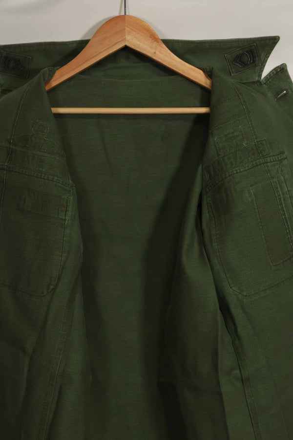 1960年代　元グリーンベレー兵士放出　OG-107　ユーティリティシャツ　初付け　パッチ付き　中古品　B