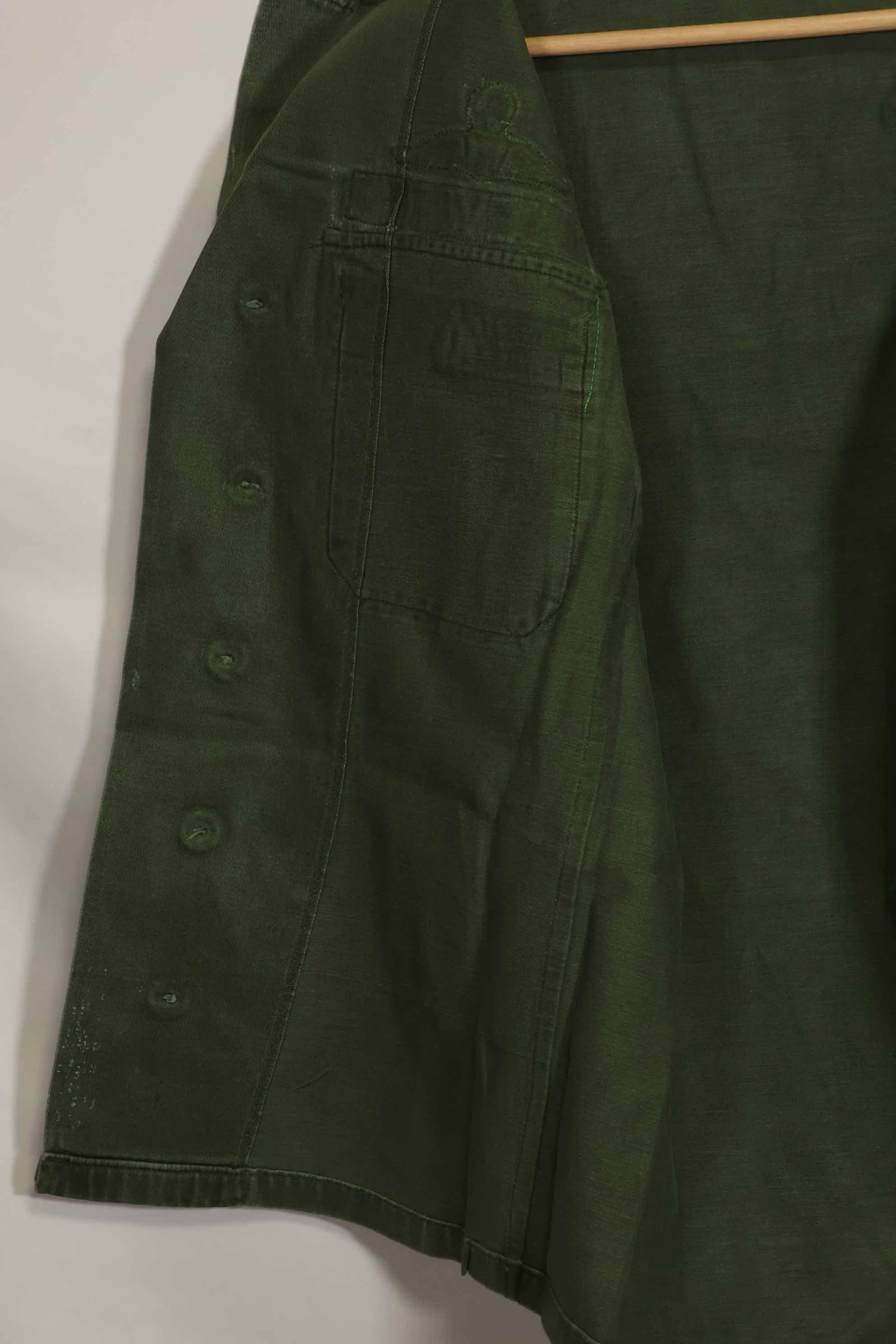 1960年代　元グリーンベレー兵士放出　OG-107　ユーティリティシャツ　初付け　パッチ付き　中古品　B