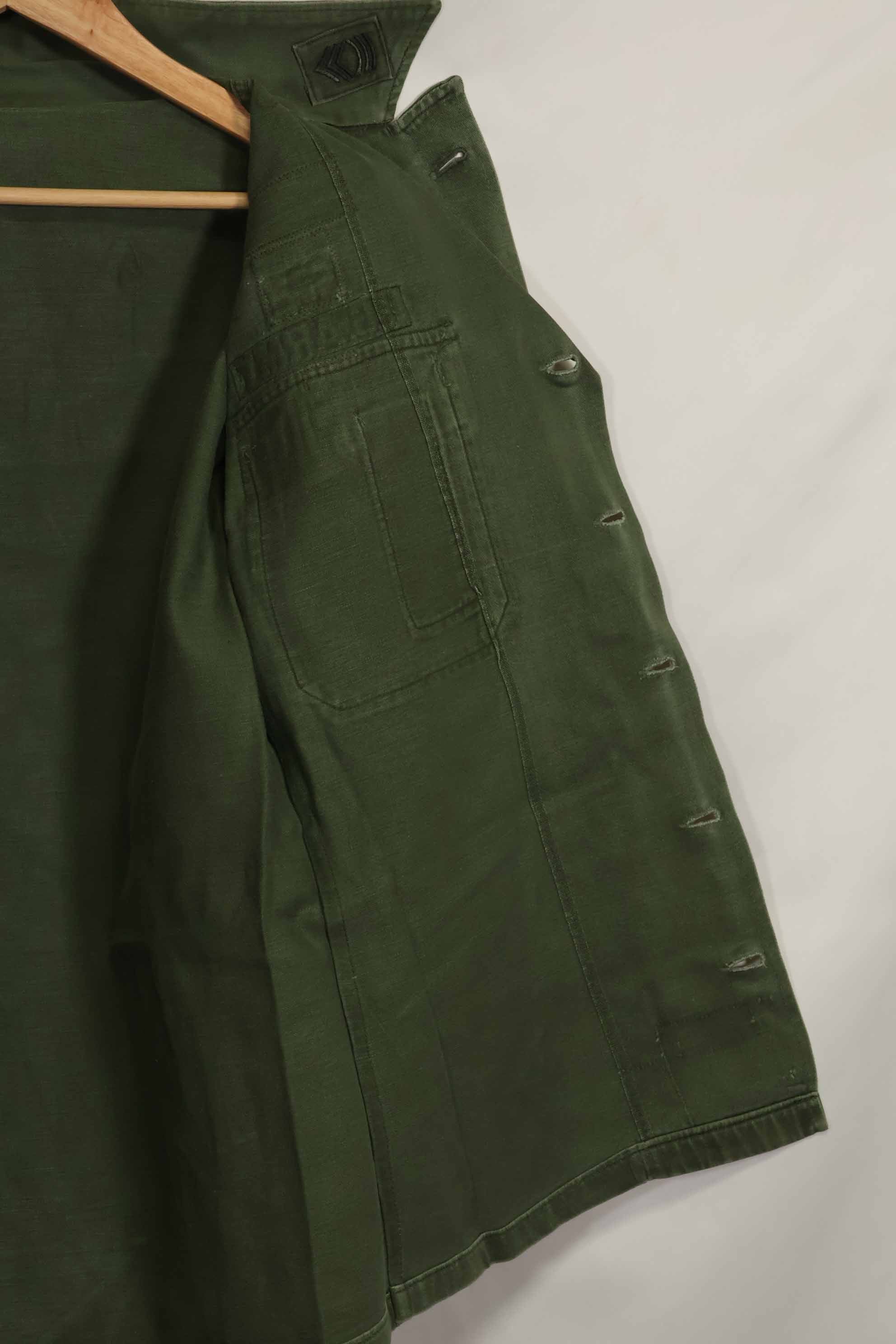 1960年代　元グリーンベレー兵士放出　OG-107　ユーティリティシャツ　初付け　パッチ付き　中古品　B