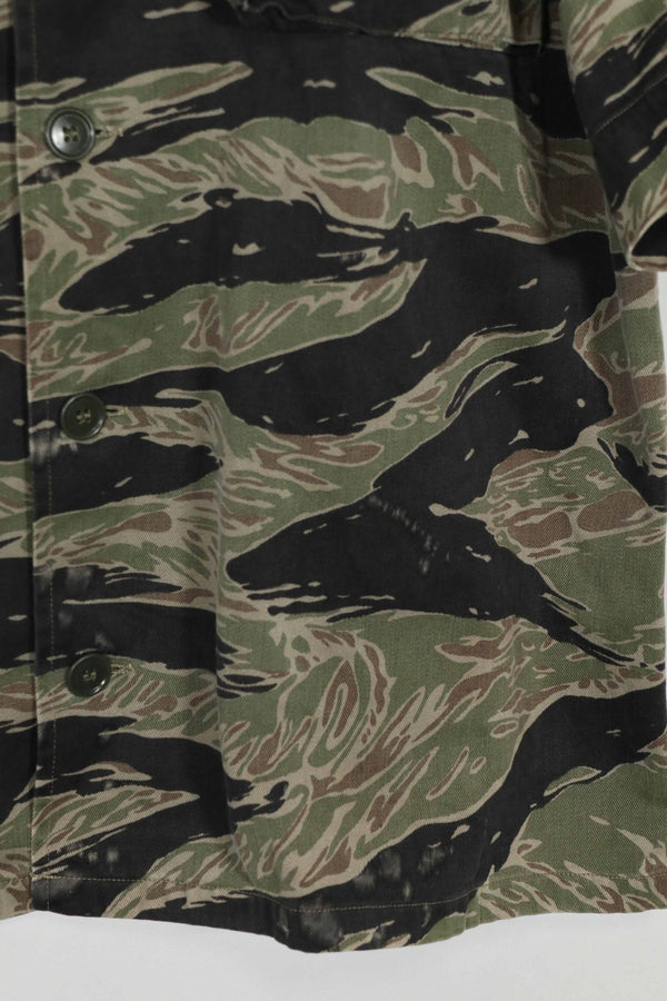 実物　シルバータイガーストライプ　US-L　ショートスリーブ　USカット　シャツ　中古品