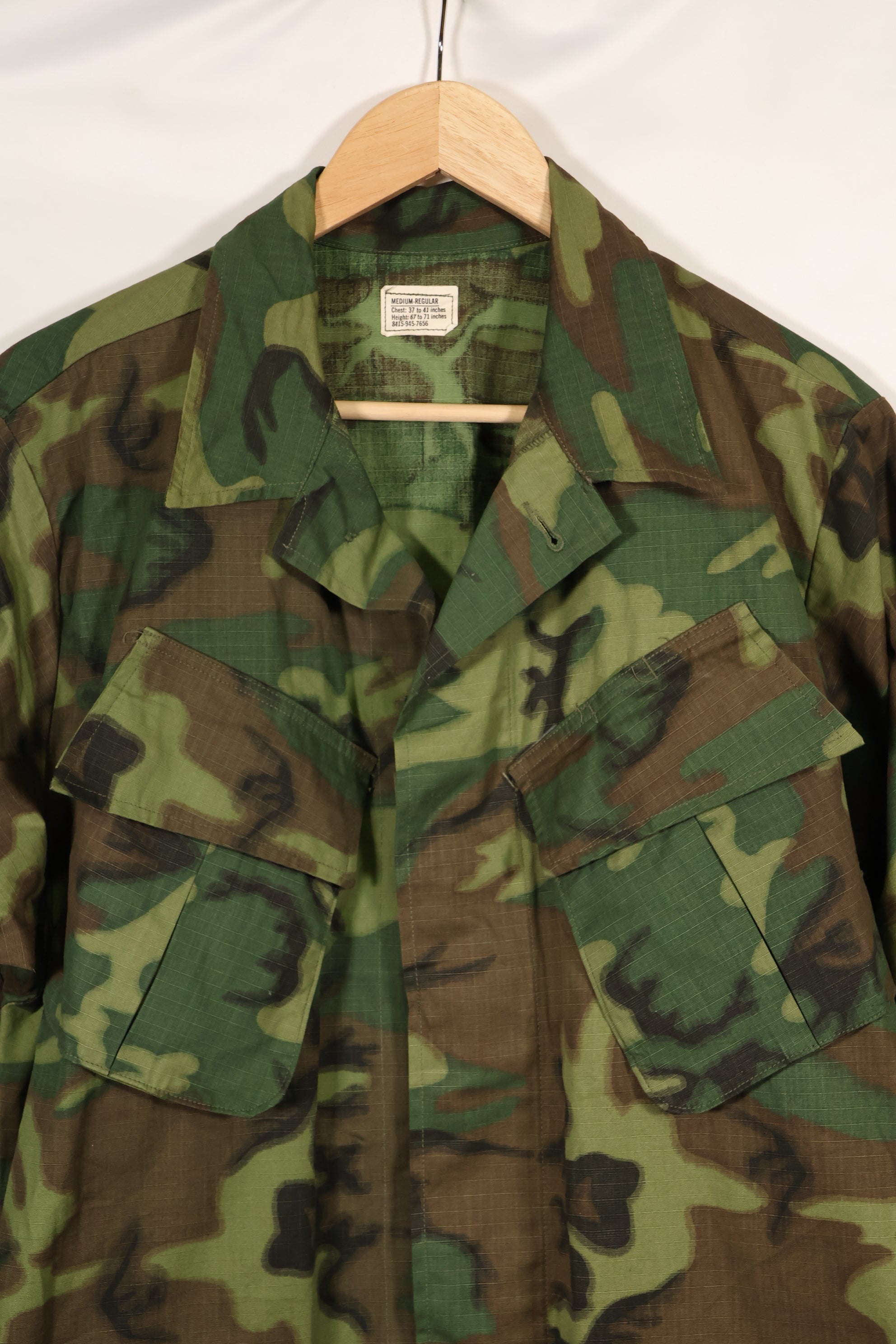 1969年契約　デッドストック　M-R　ERDL グリーンリーフ迷彩　ジャングルファティーグジャケット　