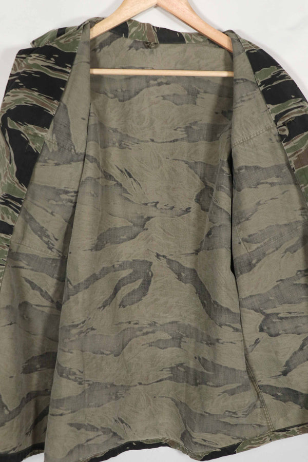 実物　シルバータイガーストライプ　US-L　ショートスリーブ　USカット　シャツ　中古品