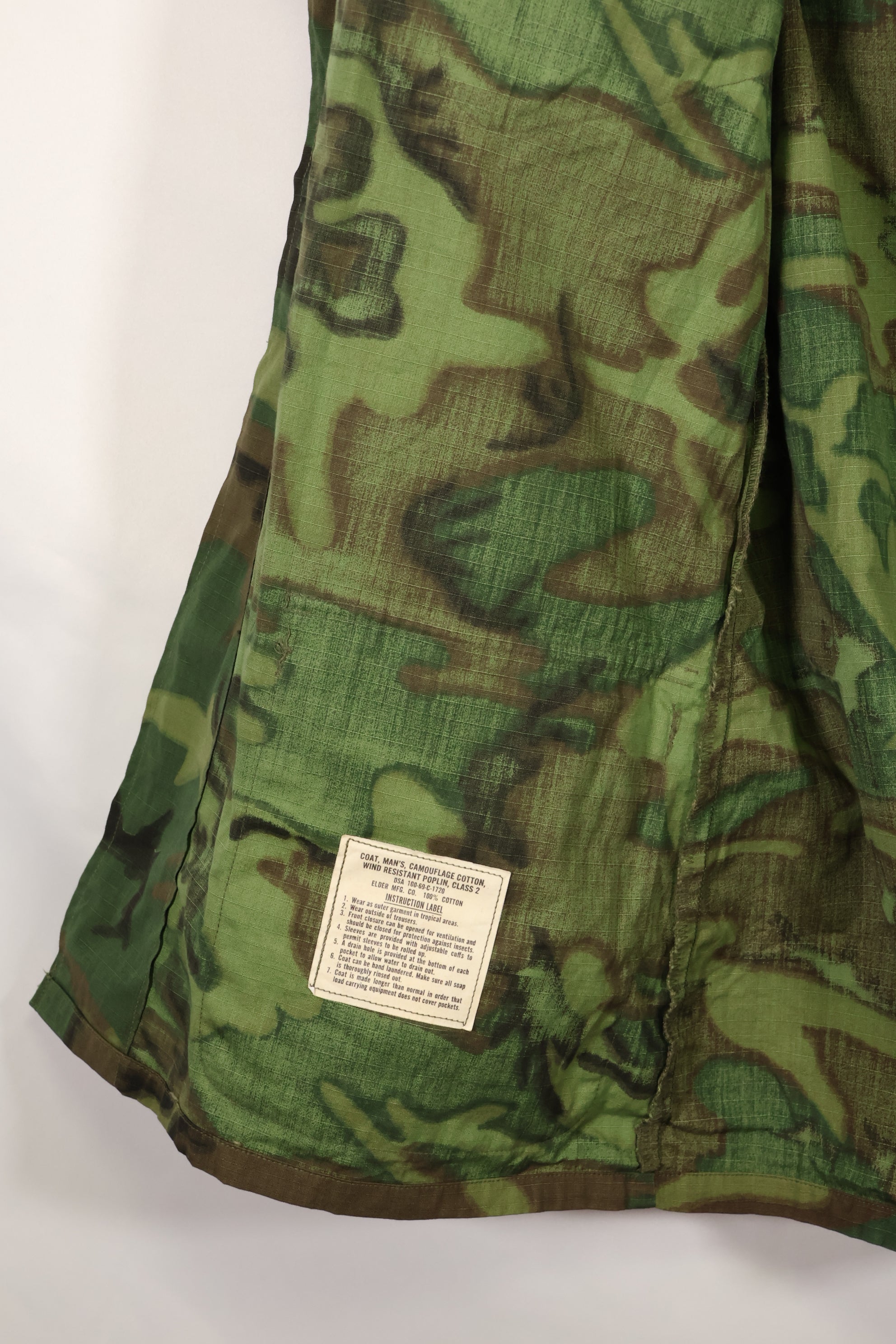 1969年契約　デッドストック　M-R　ERDL グリーンリーフ迷彩　ジャングルファティーグジャケット　