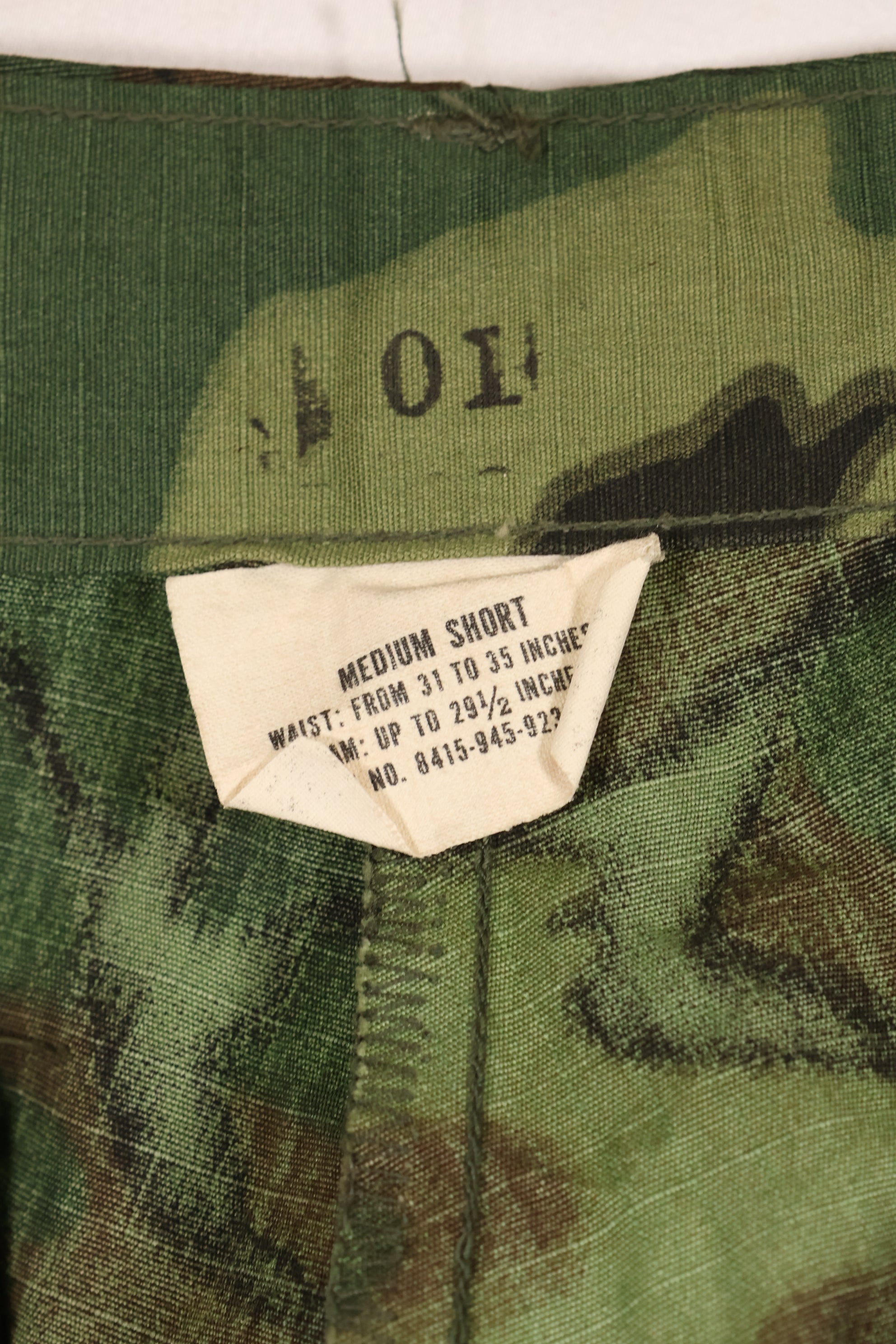 1969年契約　デッドストック　M-S　ERDL グリーンリーフ迷彩　ジャングルファティーグ パンツ