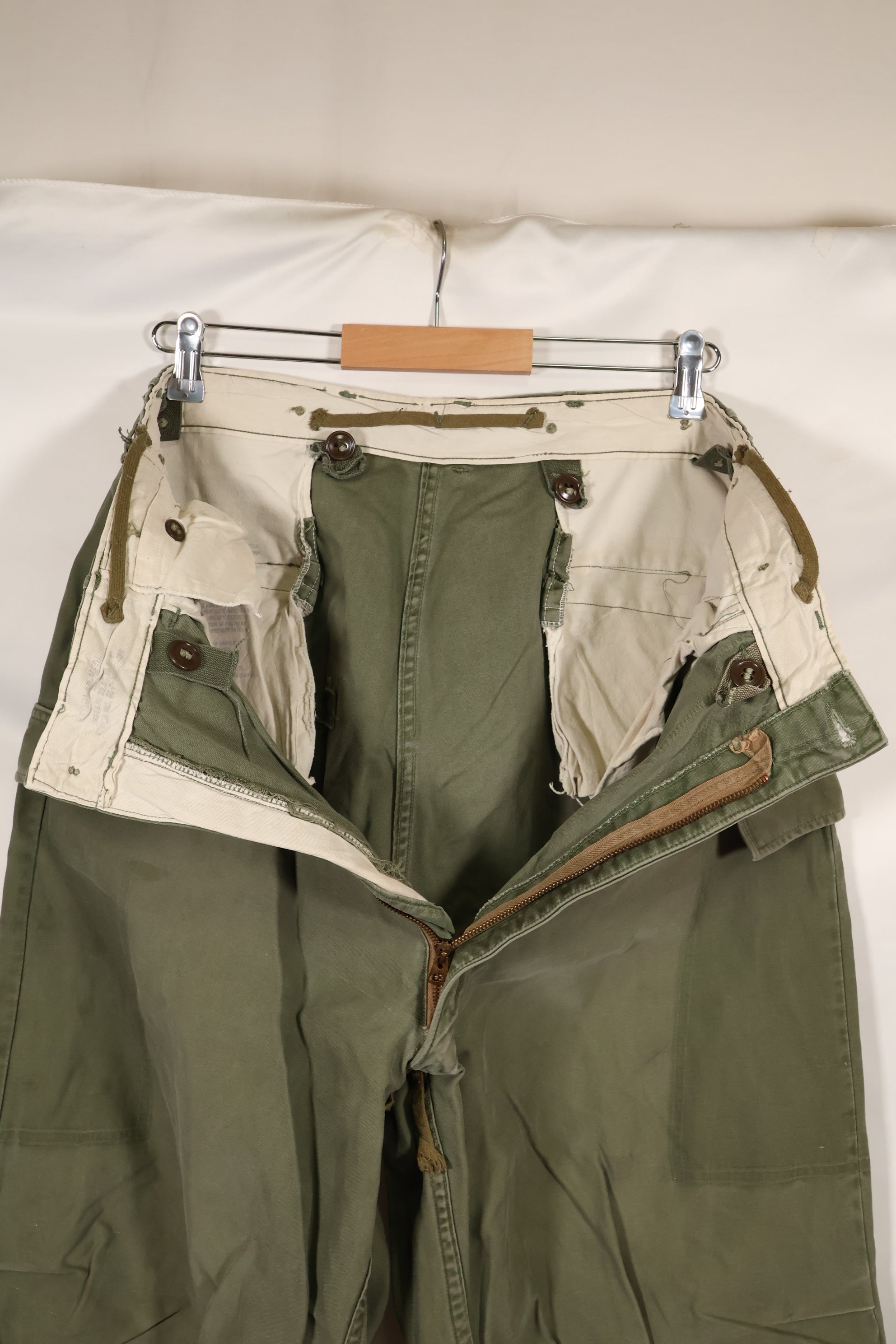 実物　1950年代　アメリカ軍　M51 コットン　フィールドパンツ　中古品　M-R