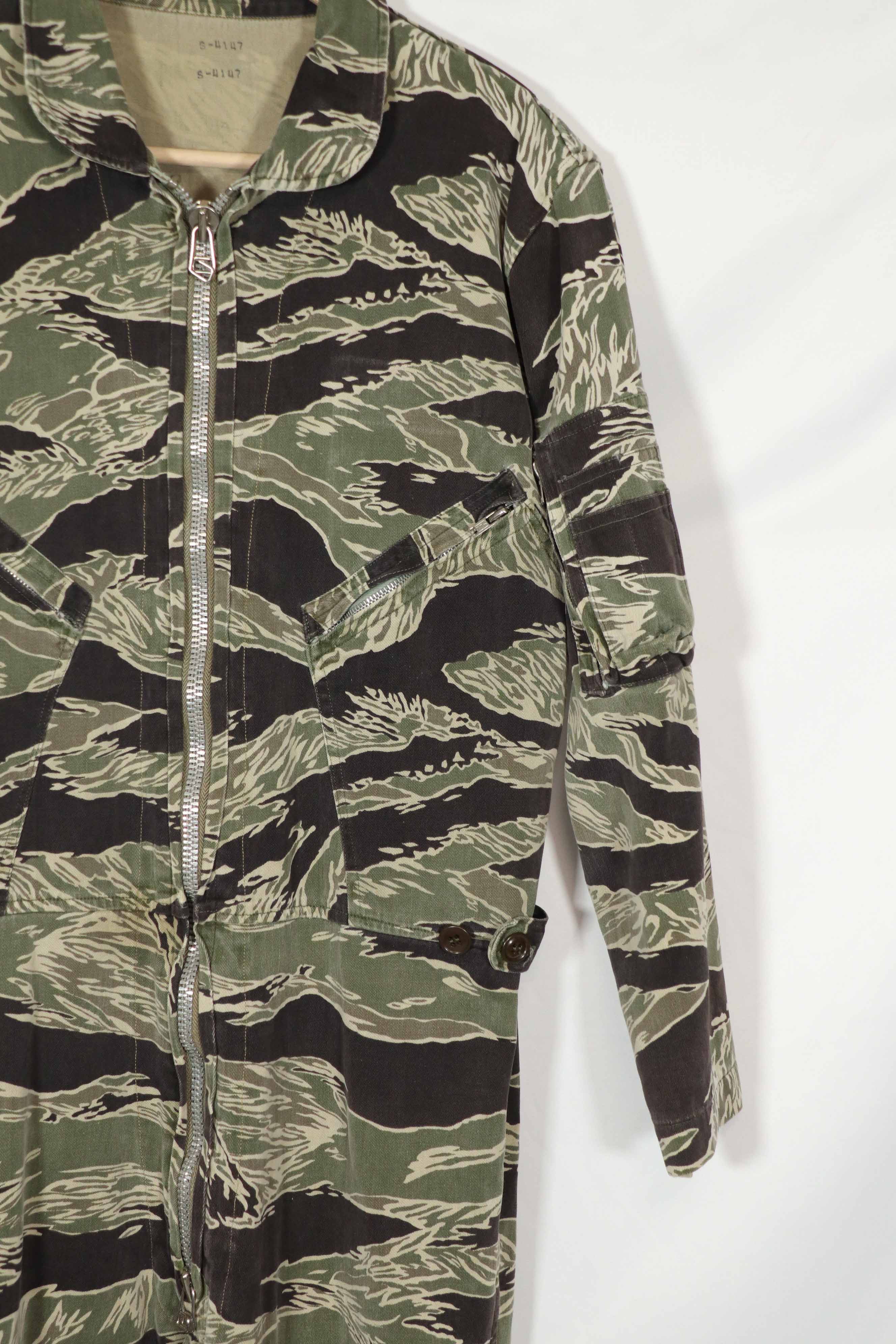 実物　沖縄タイガー　タイガーストライプ　フライトスーツ　中古品　YKKジッパー