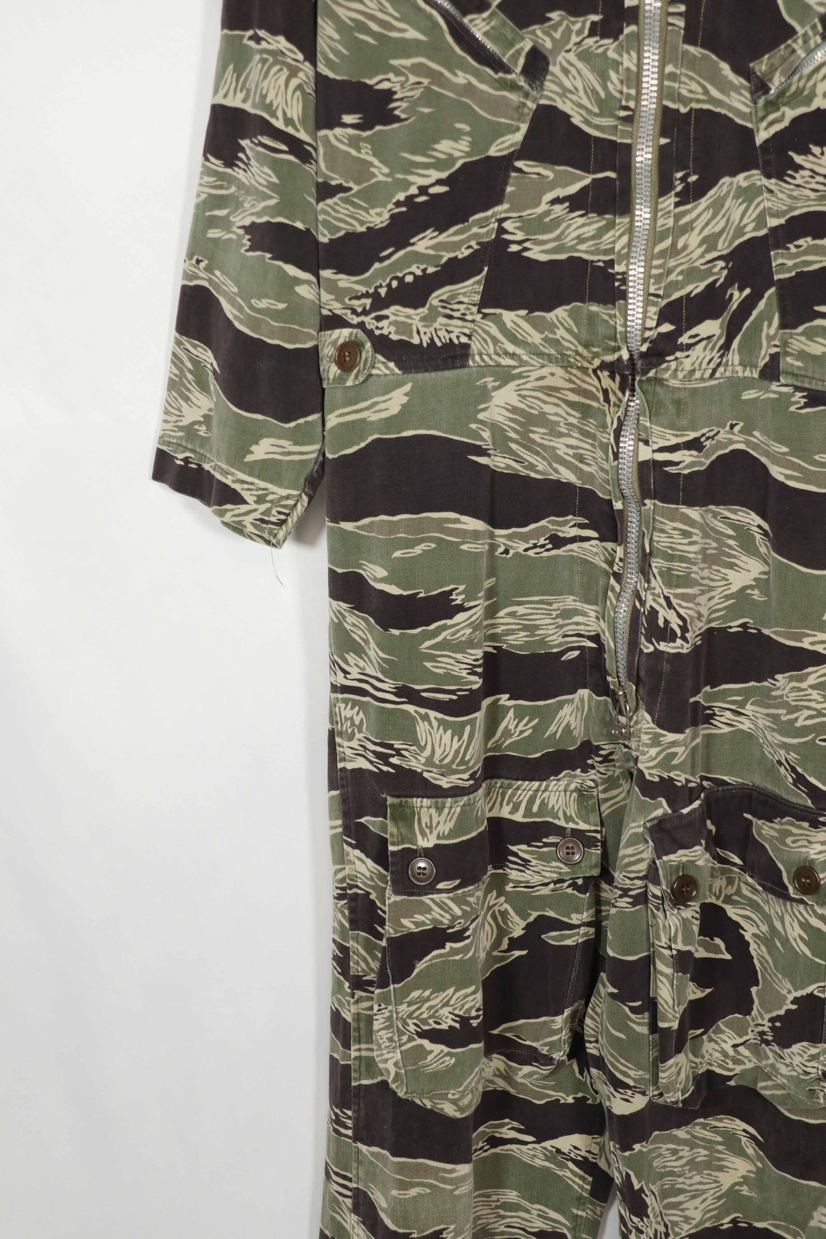 実物　沖縄タイガー　タイガーストライプ　フライトスーツ　中古品　YKKジッパー