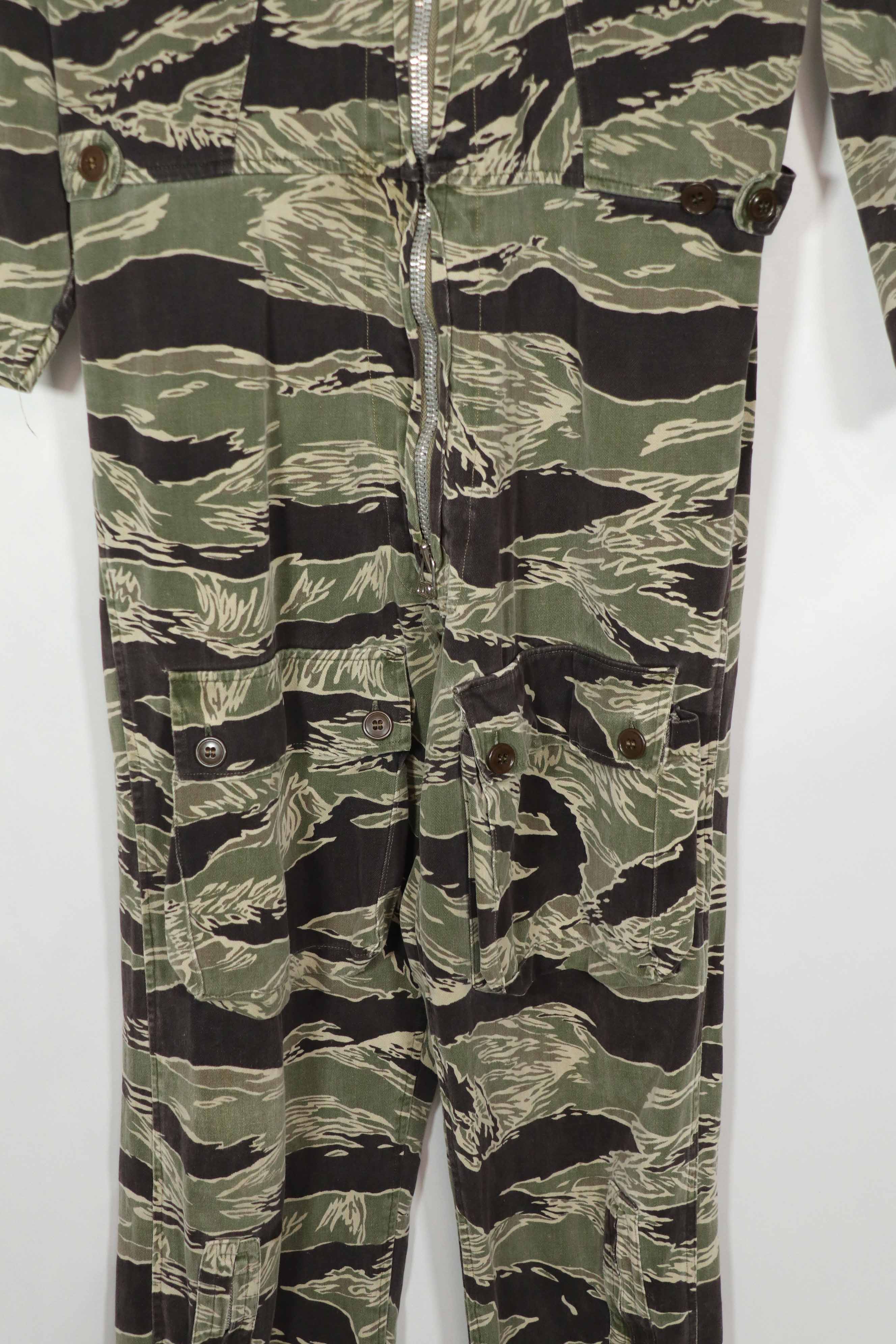 実物　沖縄タイガー　タイガーストライプ　フライトスーツ　中古品　YKKジッパー