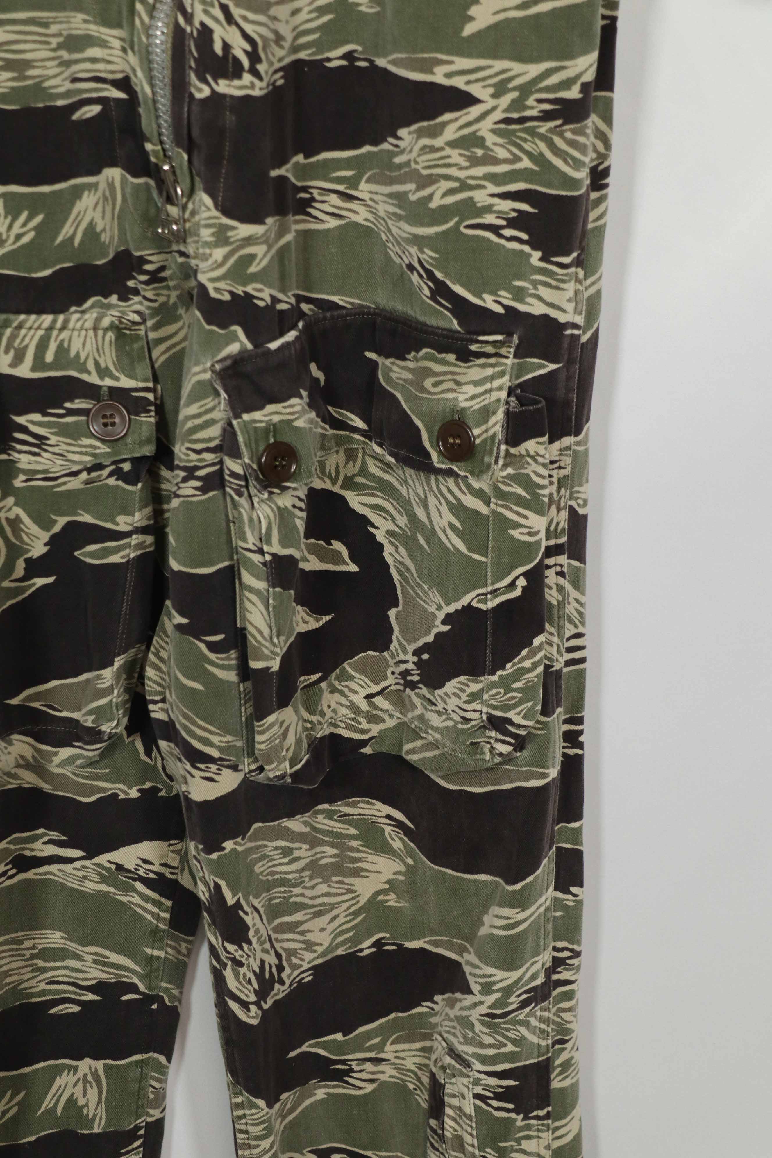 実物　沖縄タイガー　タイガーストライプ　フライトスーツ　中古品　YKKジッパー