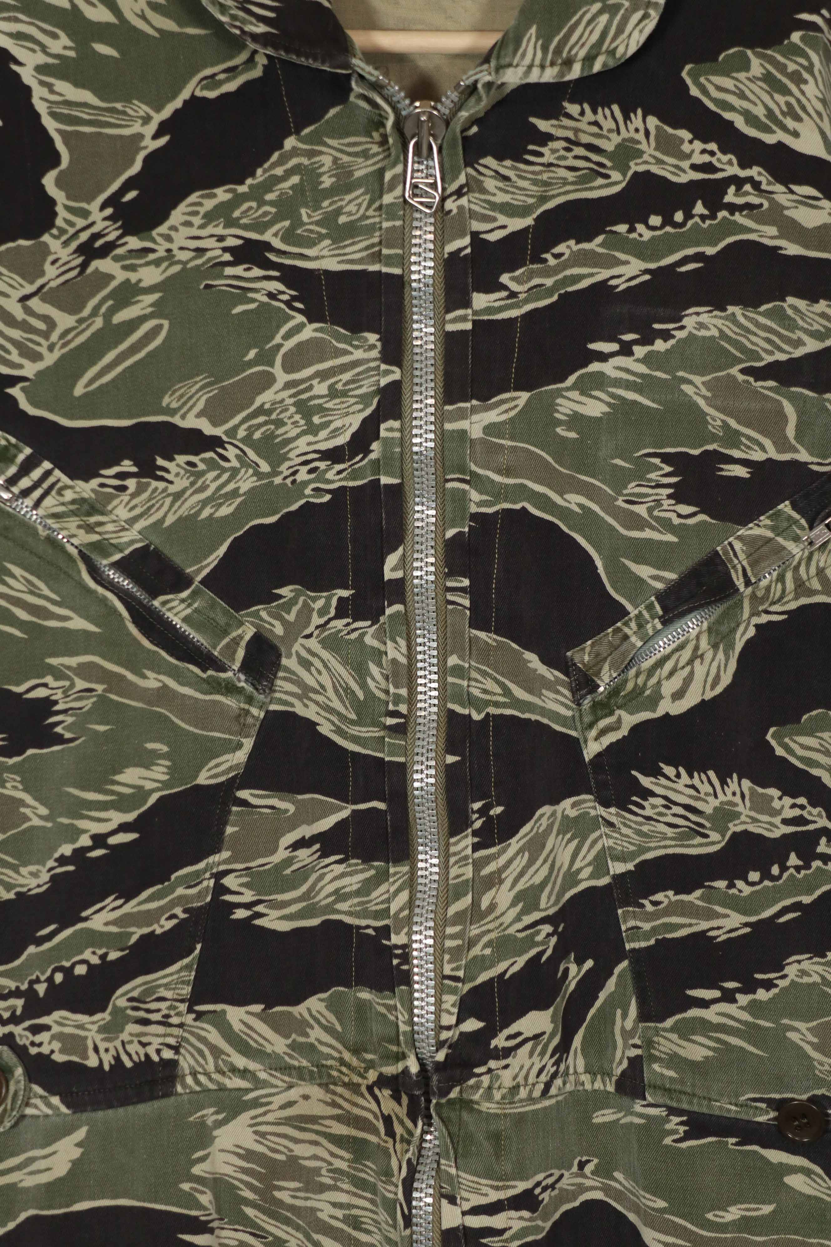 実物　沖縄タイガー　タイガーストライプ　フライトスーツ　中古品　YKKジッパー