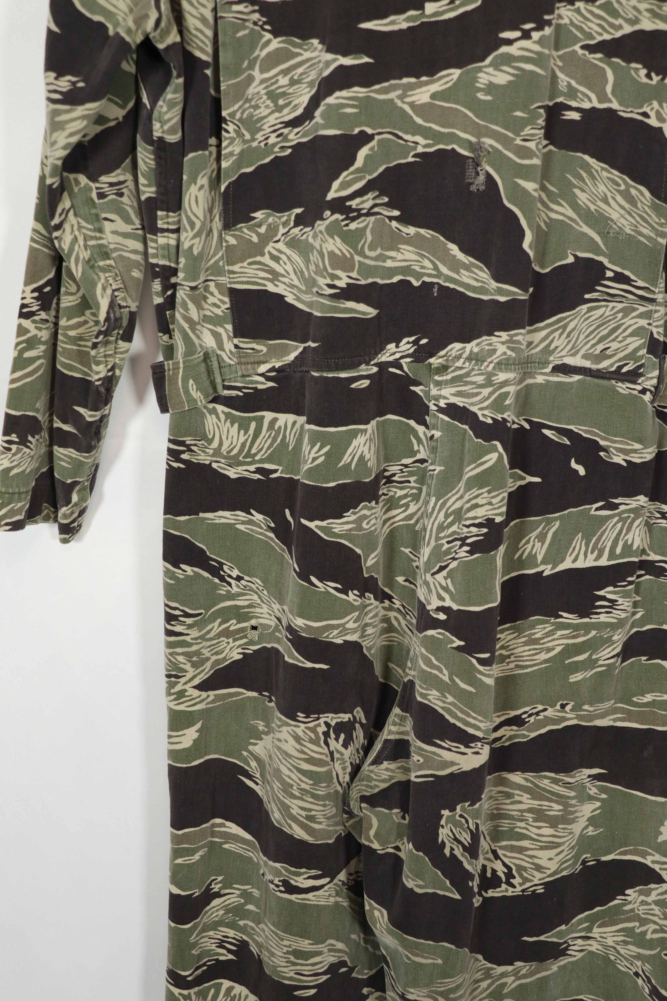 実物　沖縄タイガー　タイガーストライプ　フライトスーツ　中古品　YKKジッパー