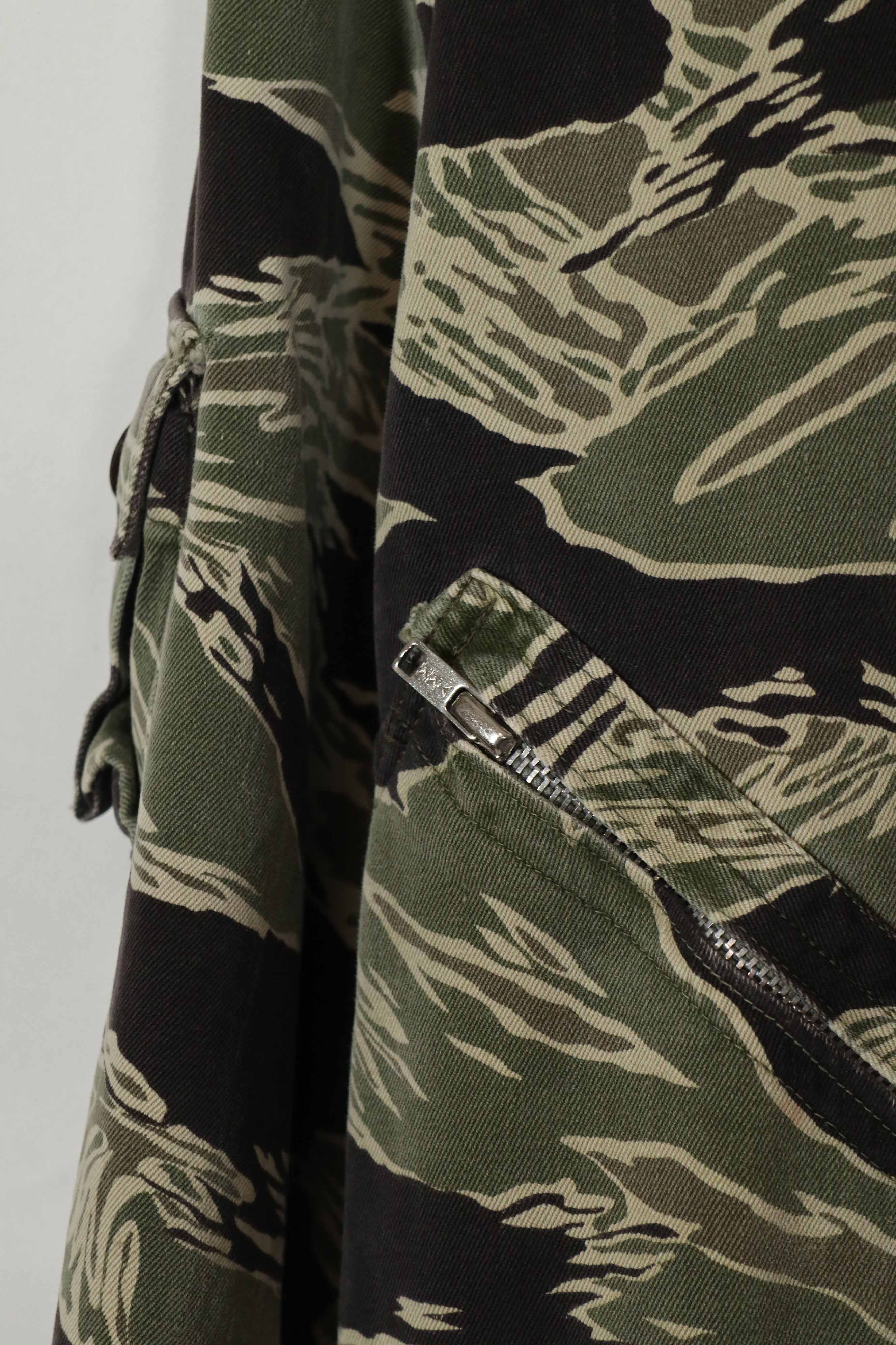 実物　沖縄タイガー　タイガーストライプ　フライトスーツ　中古品　YKKジッパー