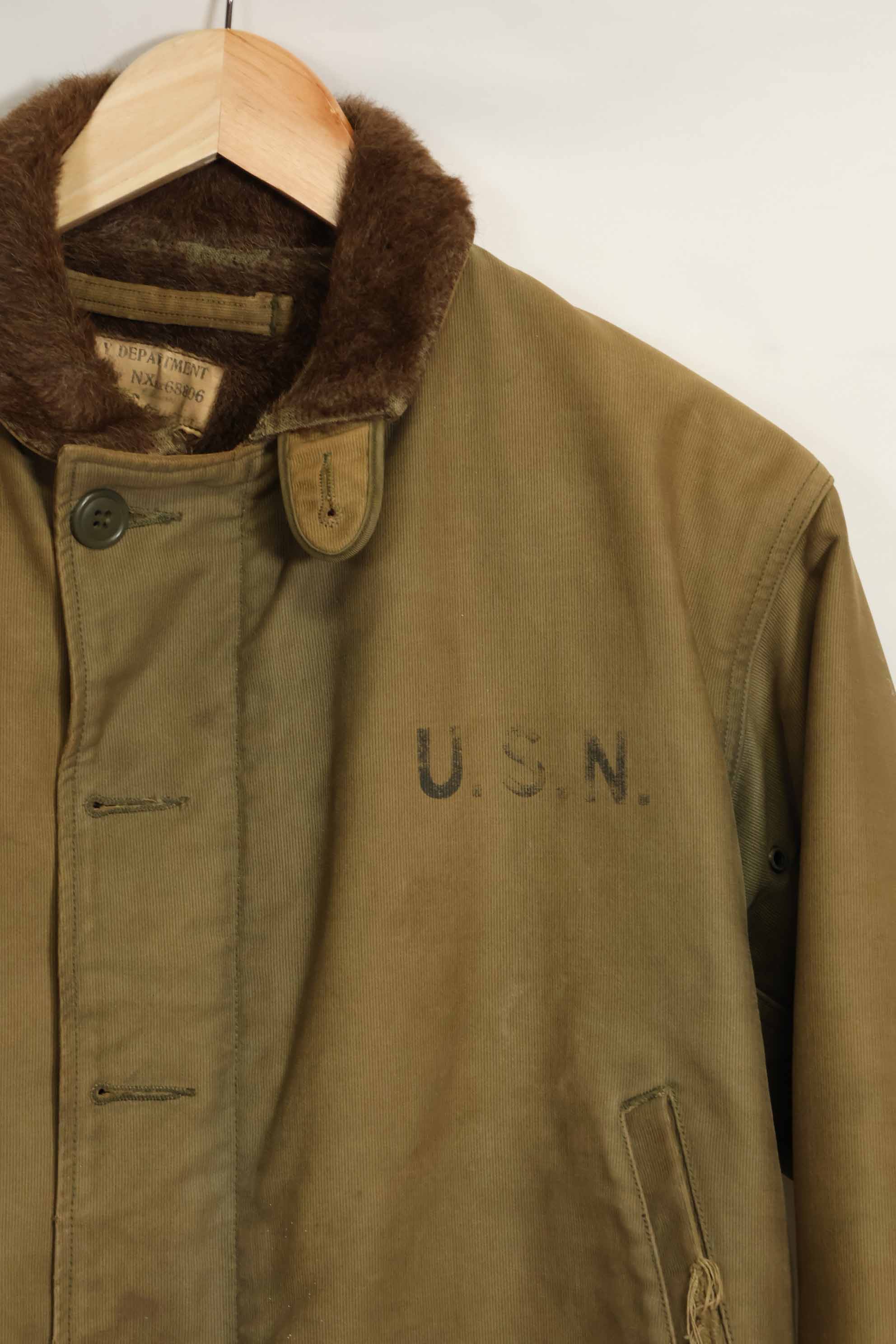 1940年代〜50年代　アメリカ海軍　N-1　デッキジャケット　サイズ 36　中古品