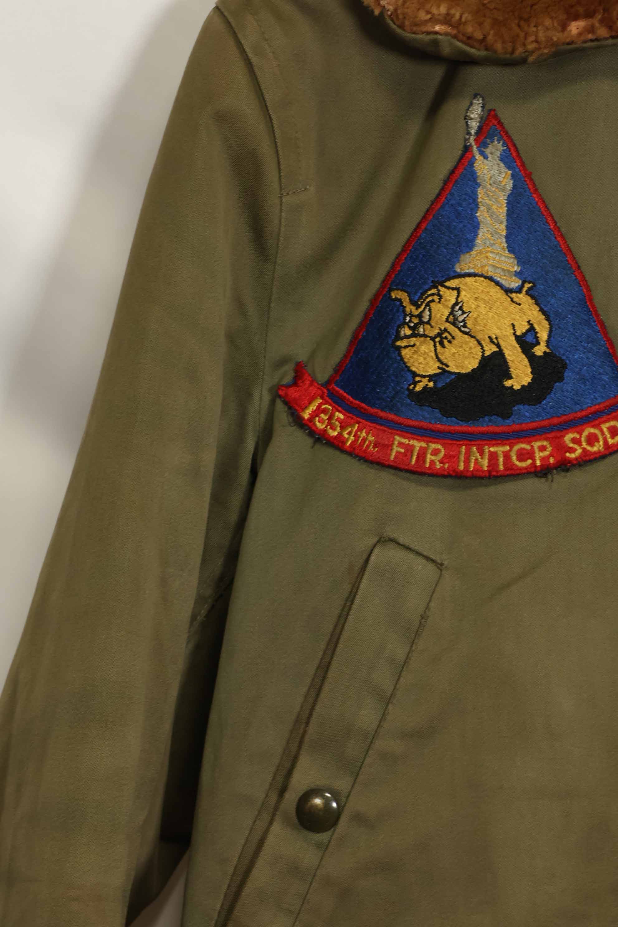 1940年代　アメリカ陸軍航空隊　B-15　フライトジャケット　エアレースパッチ付き　中古品