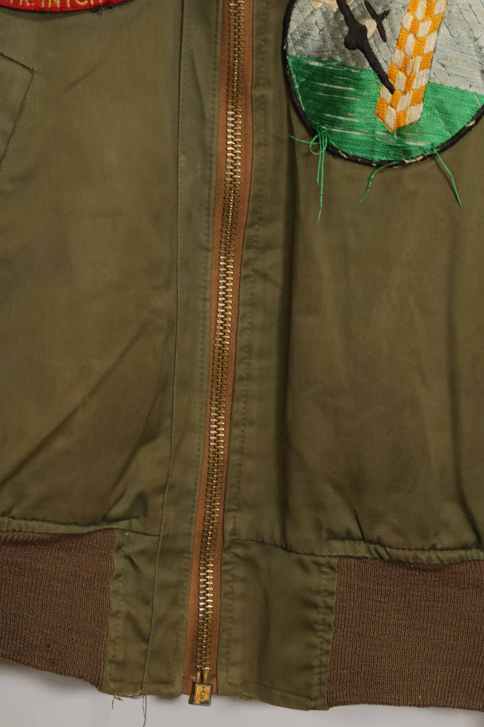 1940年代　アメリカ陸軍航空隊　B-15　フライトジャケット　エアレースパッチ付き　中古品