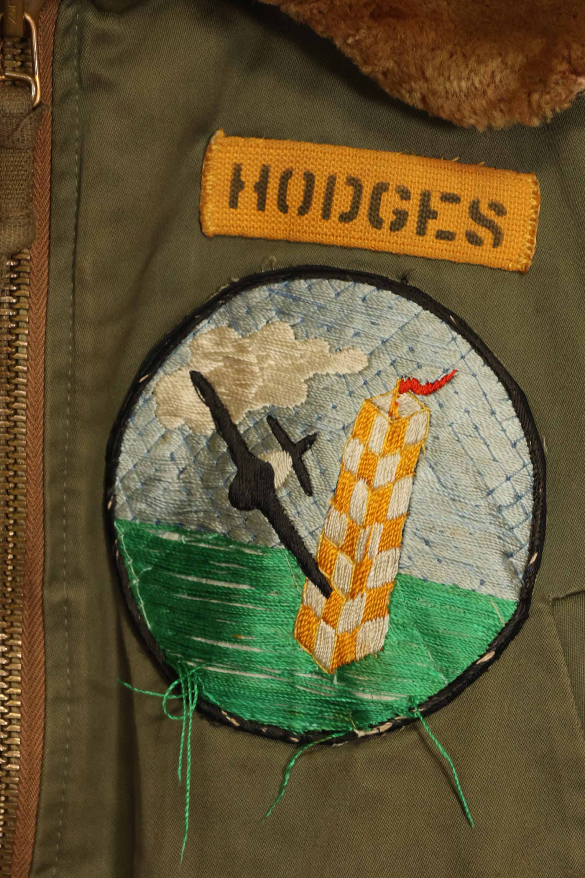 1940年代　アメリカ陸軍航空隊　B-15　フライトジャケット　エアレースパッチ付き　中古品