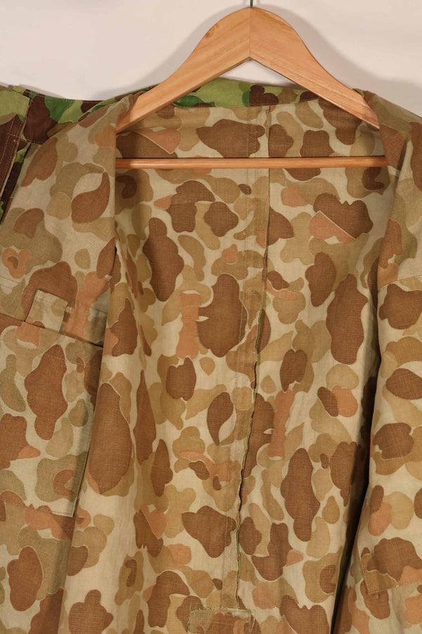 実物生地レプリカ　フロッグスキン迷彩　フランス軍空挺ジャケットカット　中古品