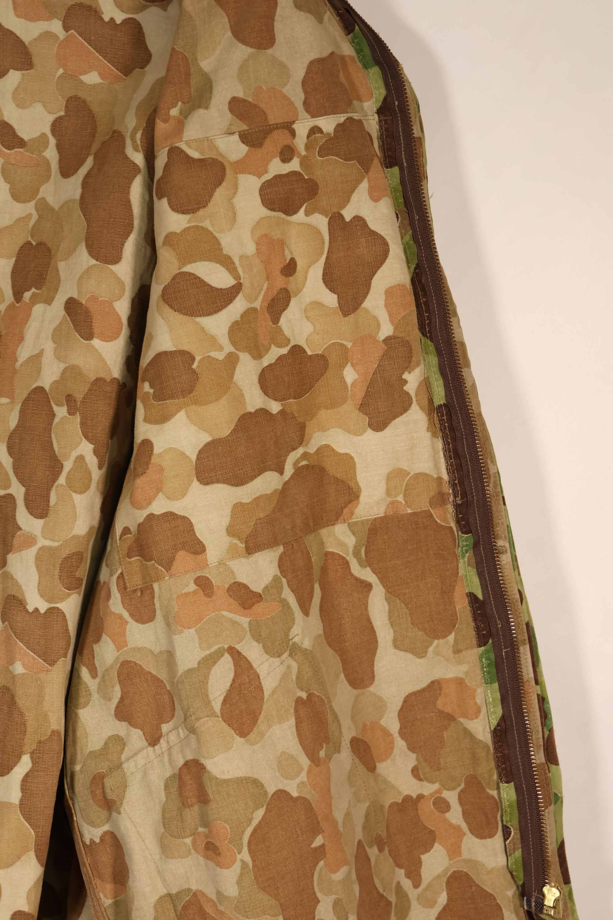 実物生地レプリカ　フロッグスキン迷彩　フランス軍空挺ジャケットカット　中古品