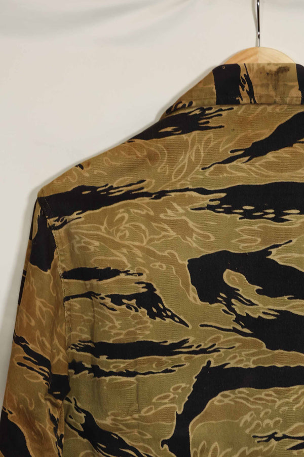 1960年代　ゴールドタイガー　タイガーストライプシャツ　Asianカット　A-M　状態良い　中古品